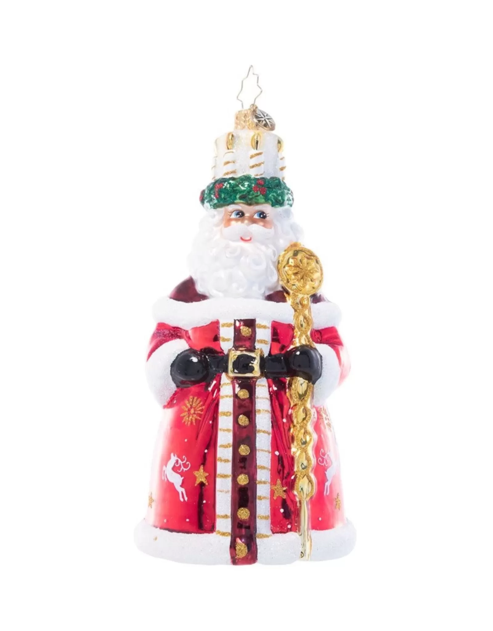 Père Noël Étincelant Radko - Décoration Festive 