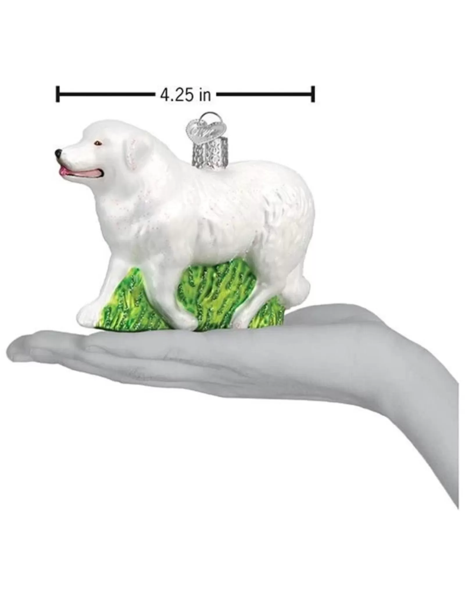 Décorations de Noël Artisanales - Pendulettes Chien des Pyrénées en Résine Peinte à la Main