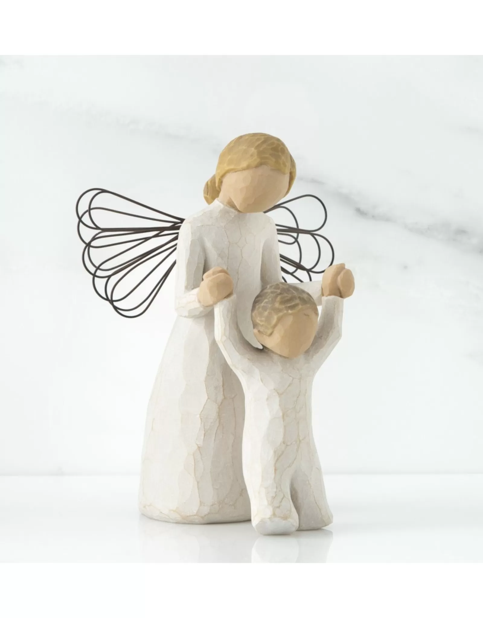 Ange Protecteur Willow Tree - Figurine Angélique en Résine Peinte à la Main | Édition Collector Émotive
