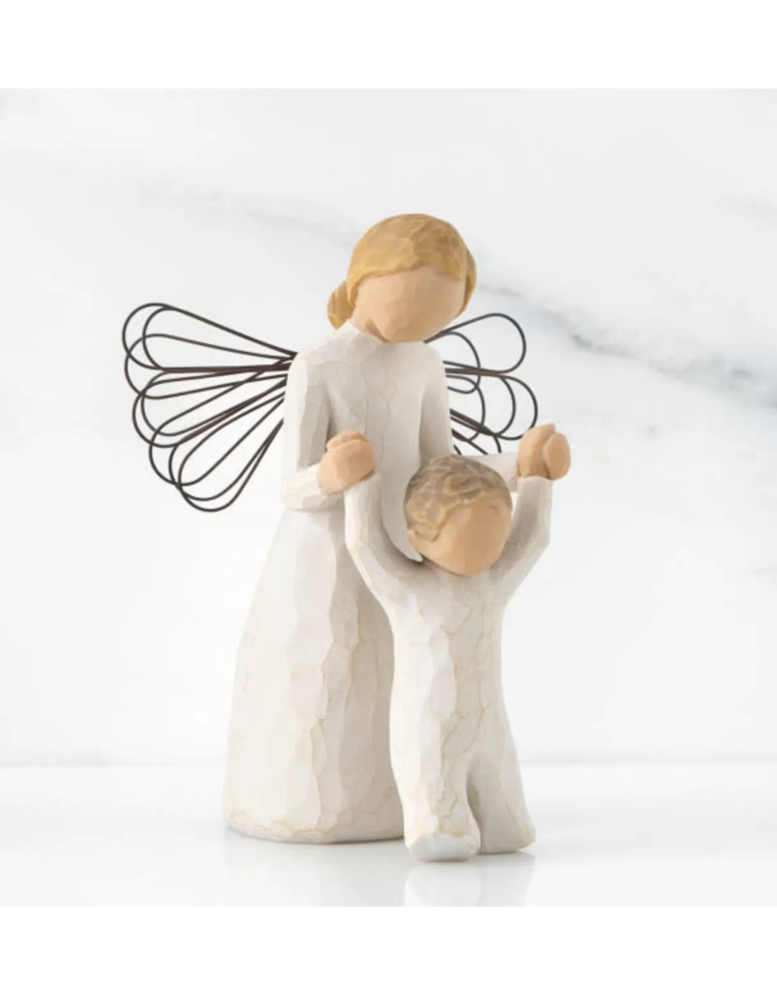 Ange Protecteur Willow Tree - Figurine Angélique en Résine Peinte à la Main | Édition Collector Émotive