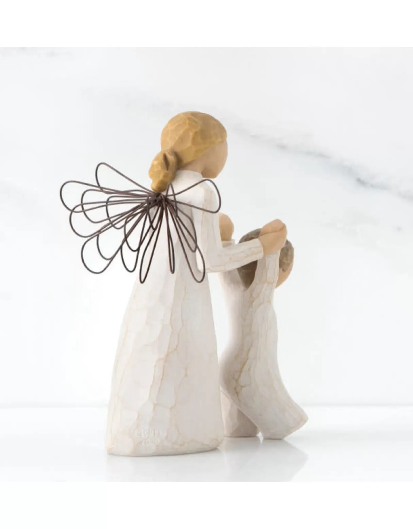 Ange Protecteur Willow Tree - Figurine Angélique en Résine Peinte à la Main | Édition Collector Émotive