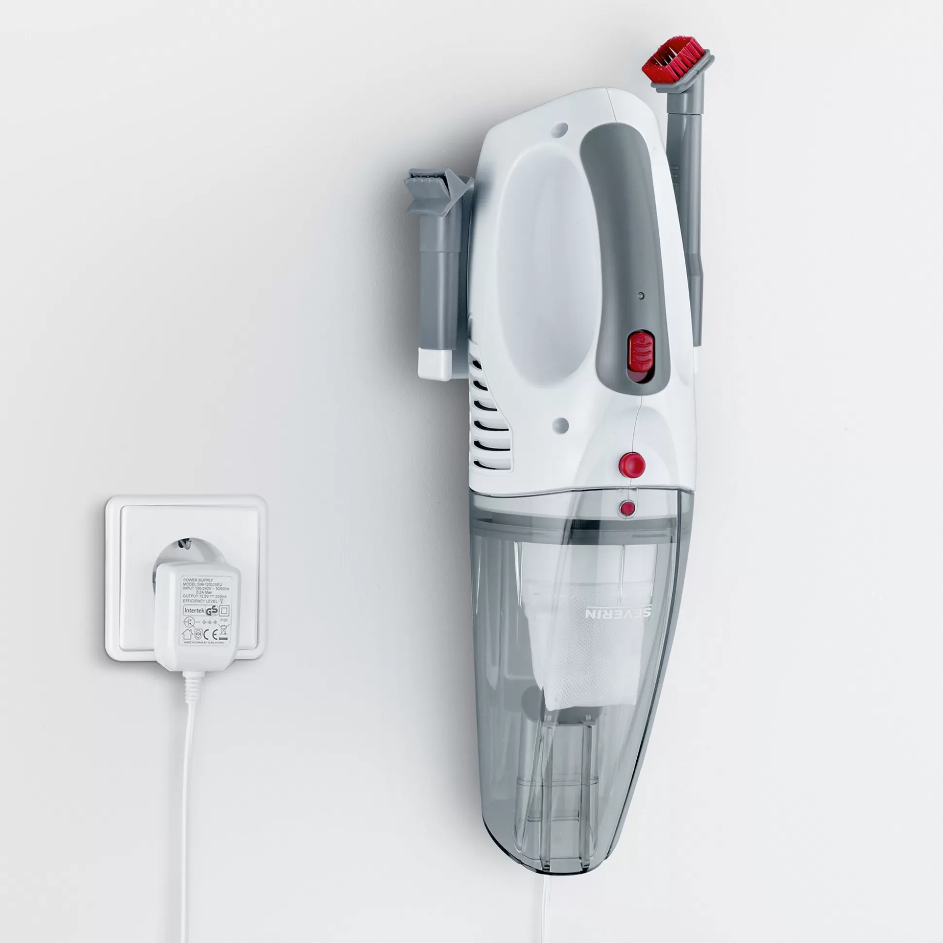 Aspirateur Main Sans Fil Severin S'Power Lite - Léger et Performant pour Maison & Voiture (20V, Batterie Li-Ion, Design Compact)