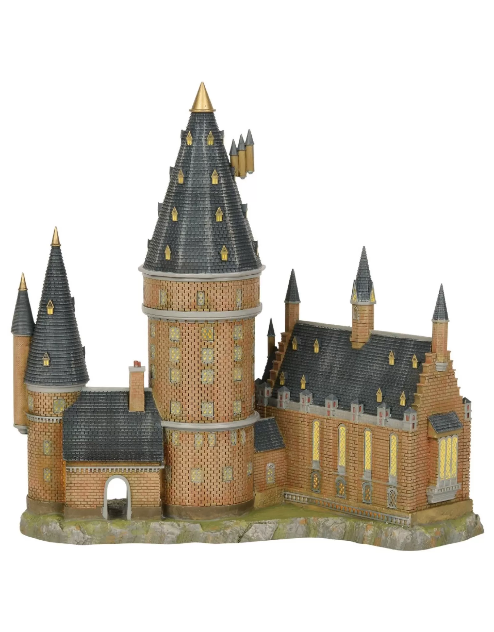 Collection Department 56 : Universitè et Célébration Académique - Figurines du Château de Poudlard - Grande Salle des Fêtes et Tour Magique 

Ou 

Décors Festifs Department 56 pour Diplômés - Réplique Détaillée de Poudlard : Salle Commune et Tour des Sorciers