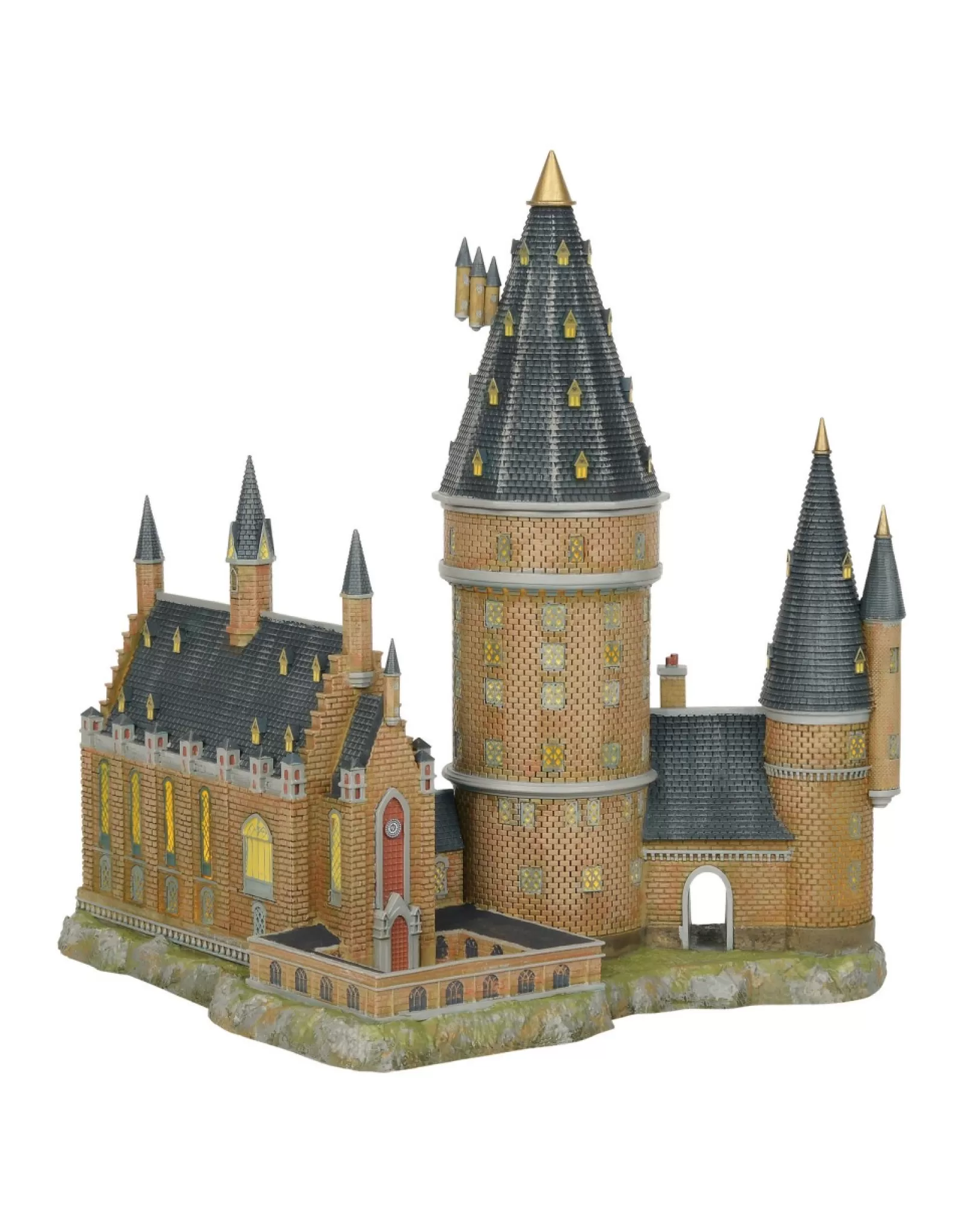 Collection Department 56 : Universitè et Célébration Académique - Figurines du Château de Poudlard - Grande Salle des Fêtes et Tour Magique 

Ou 

Décors Festifs Department 56 pour Diplômés - Réplique Détaillée de Poudlard : Salle Commune et Tour des Sorciers