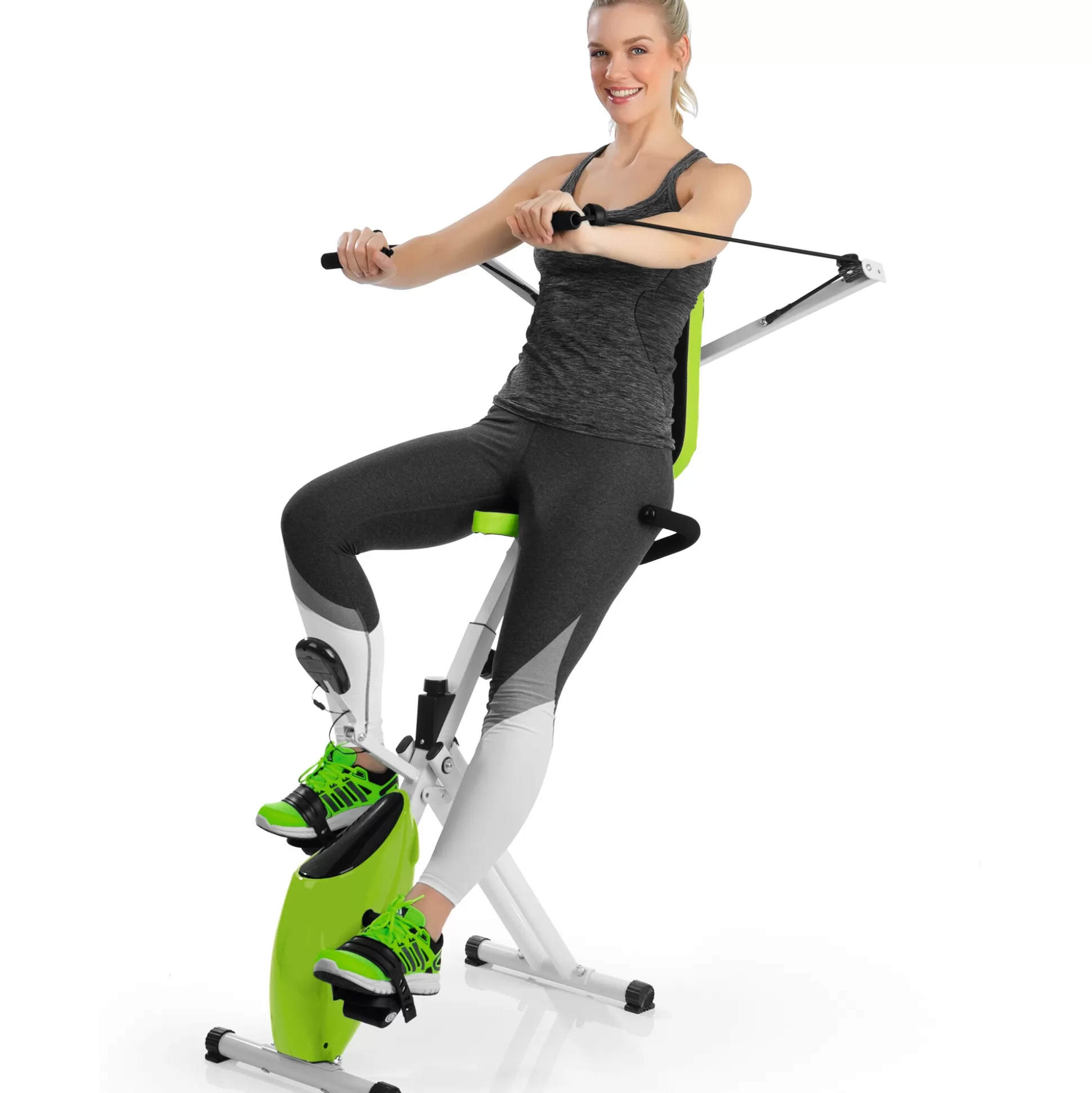 Vélo de sport VITALMAXX X-Bike Pro - Appareil d'entraînement silencieux avec siège ergonomique et écran interactif. Design compact pour un entraînement intensif à domicile ! (Promotion exclusive)