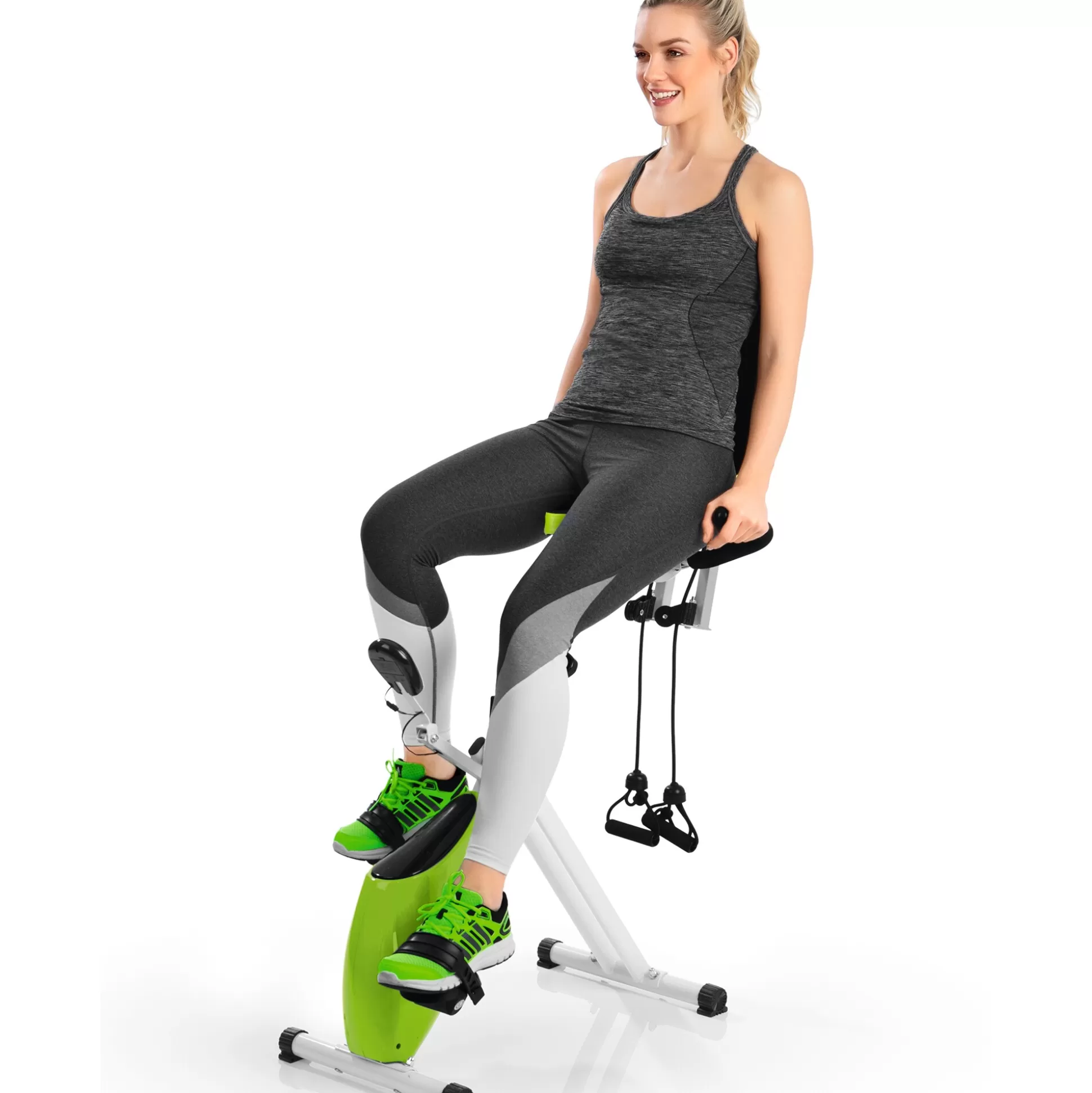 Vélo de sport VITALMAXX X-Bike Pro - Appareil d'entraînement silencieux avec siège ergonomique et écran interactif. Design compact pour un entraînement intensif à domicile ! (Promotion exclusive)