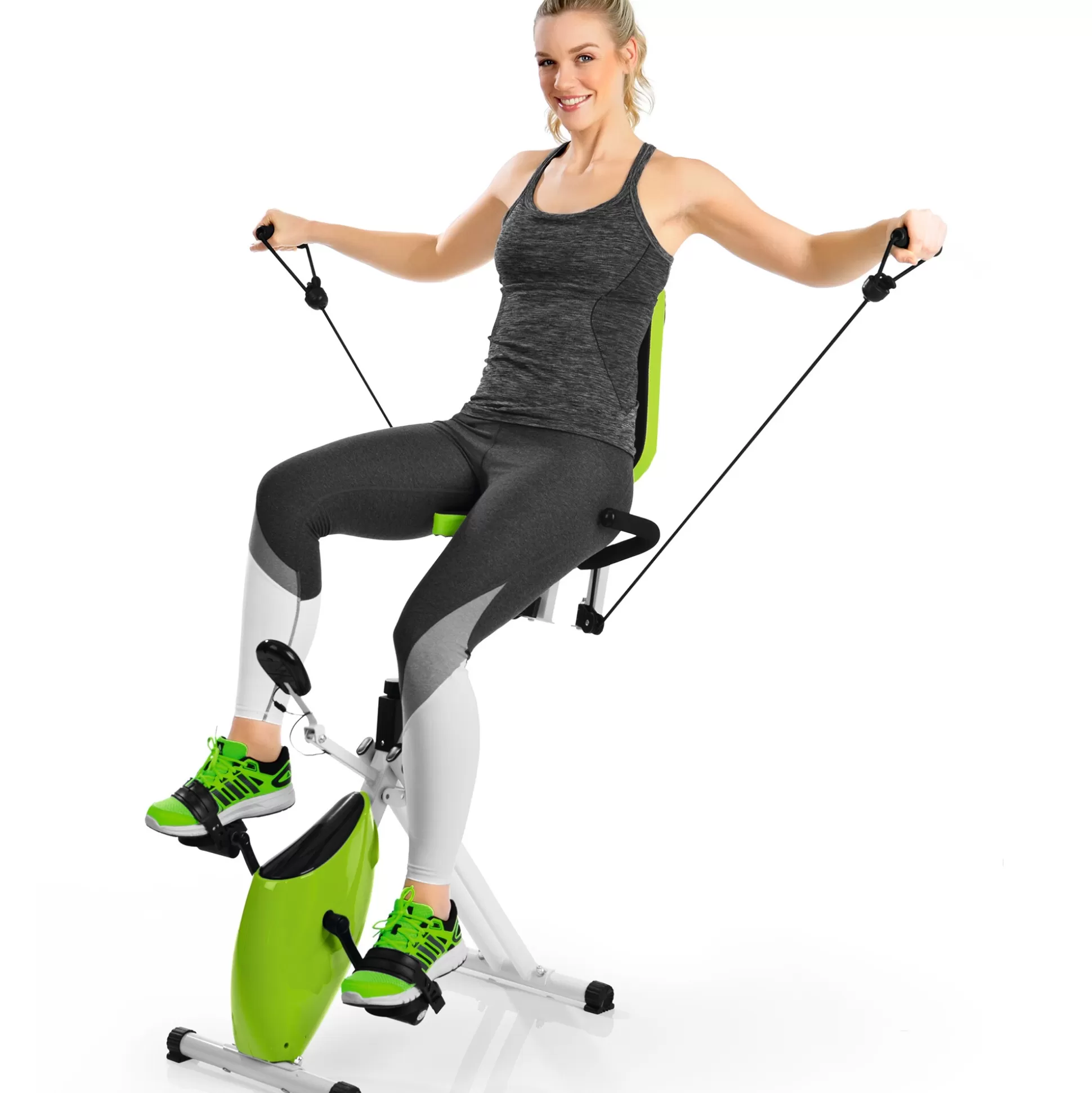 Vélo de sport VITALMAXX X-Bike Pro - Appareil d'entraînement silencieux avec siège ergonomique et écran interactif. Design compact pour un entraînement intensif à domicile ! (Promotion exclusive)