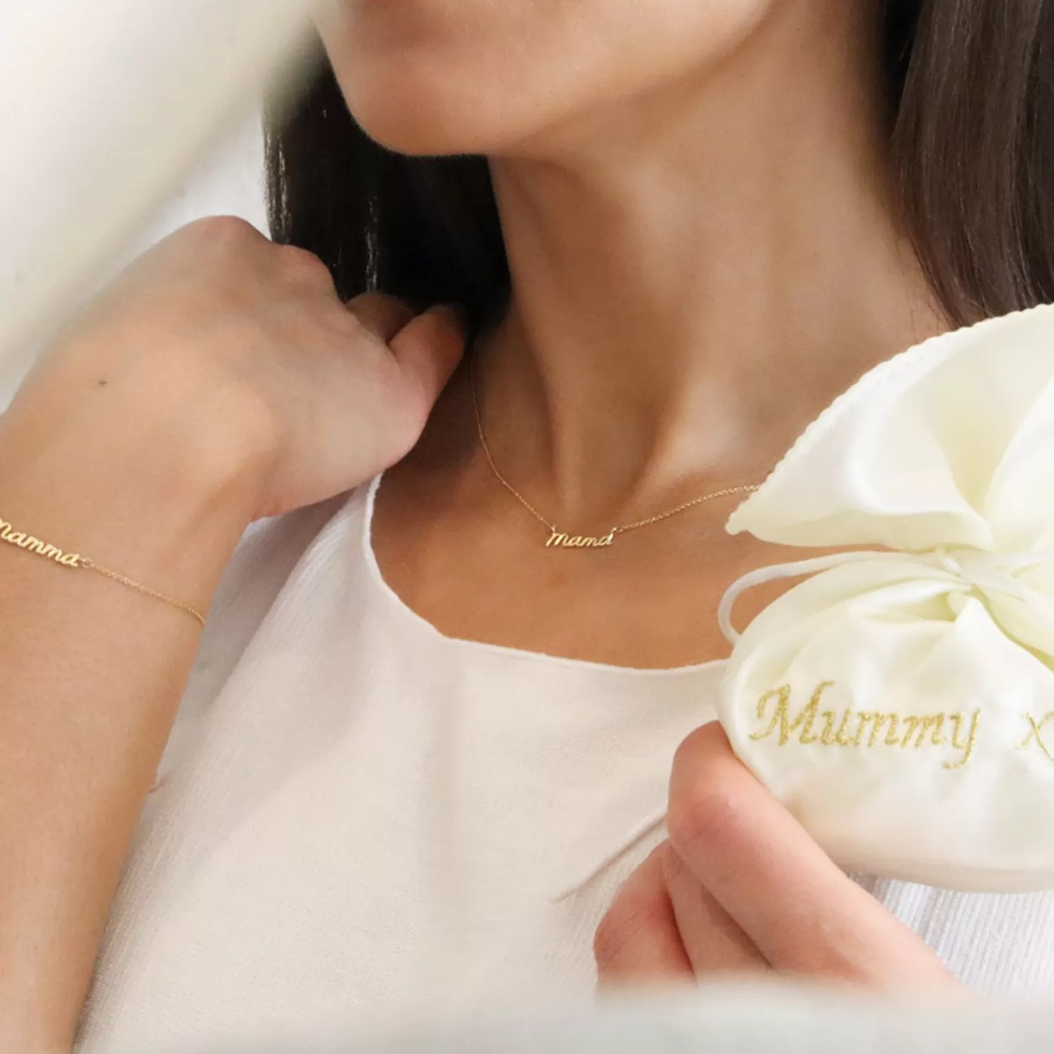 Bracelet Élégant Maman Bébé en Or 18 Carats - Collection Alkemistry, Style Unique avec Fermoir Personnalisé | Soldes Exclusifs sur les Bijoux Parent-Enfant