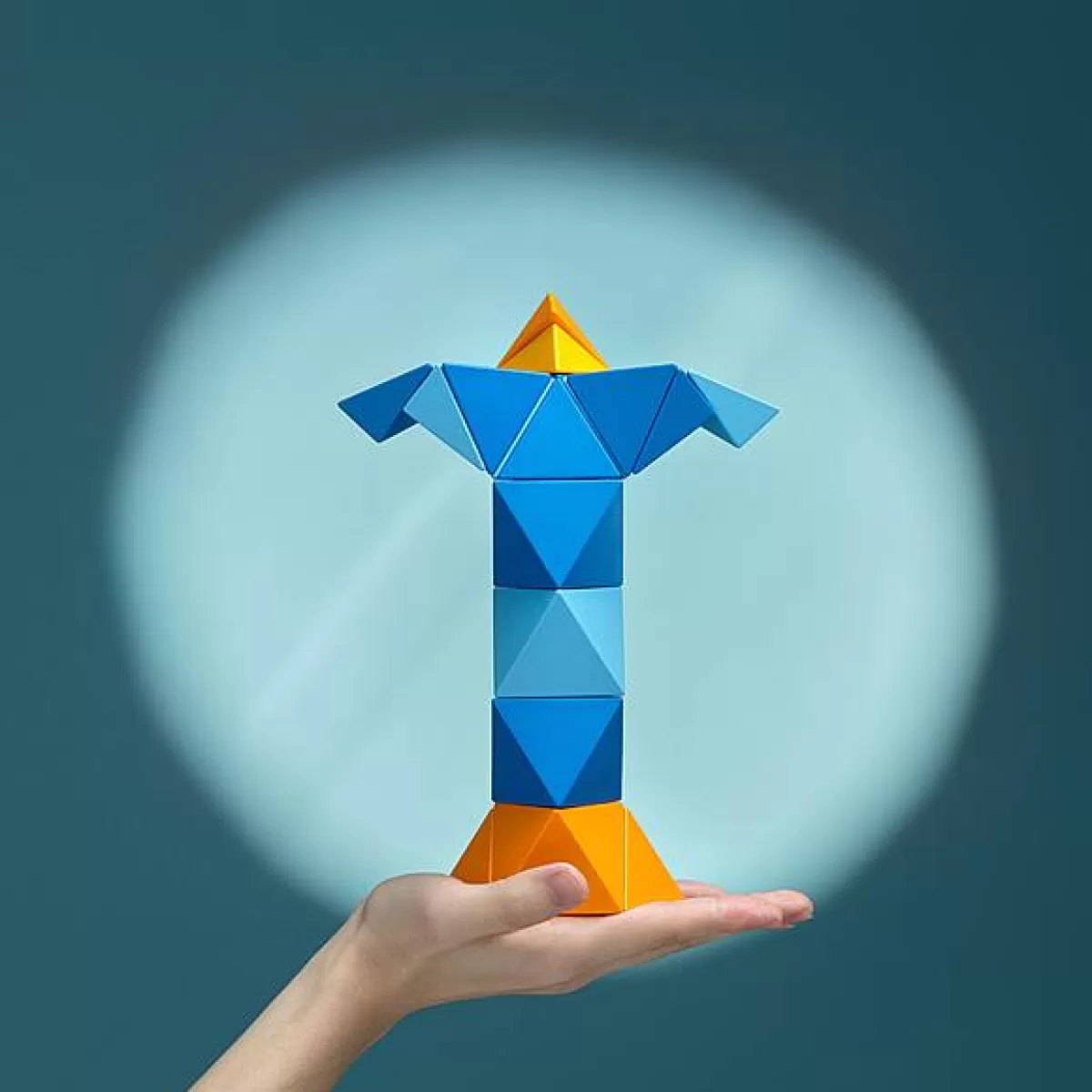 Éclatant Jeu Magnétique TRIDO - Construction Créative Bleu Ciel en Promo Exclusive