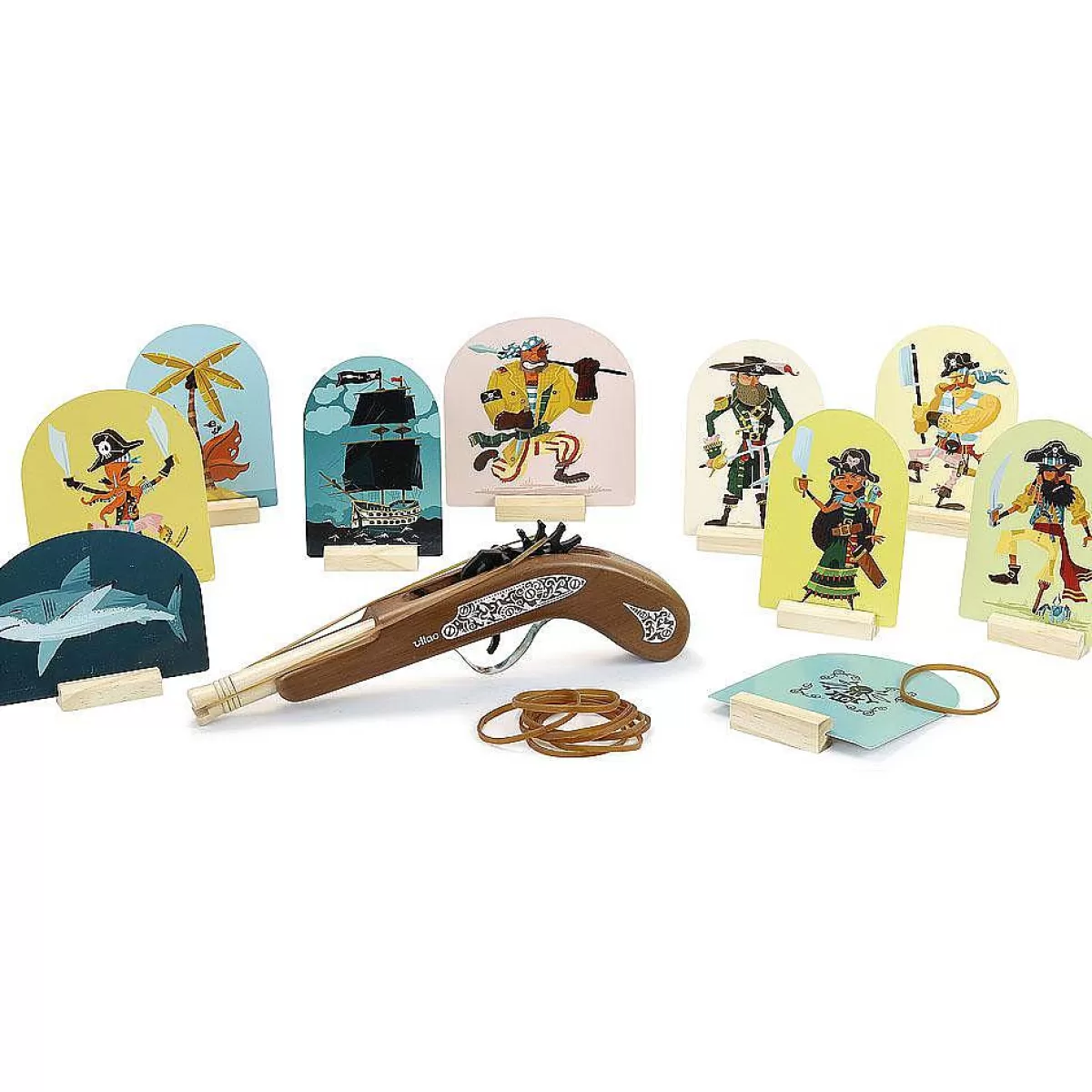 Pistolet à Élastiques Pirate Classique en Bois Vilac - Jeu de Tir Amusant pour Enfants 

(Note: J'ai corrigé 