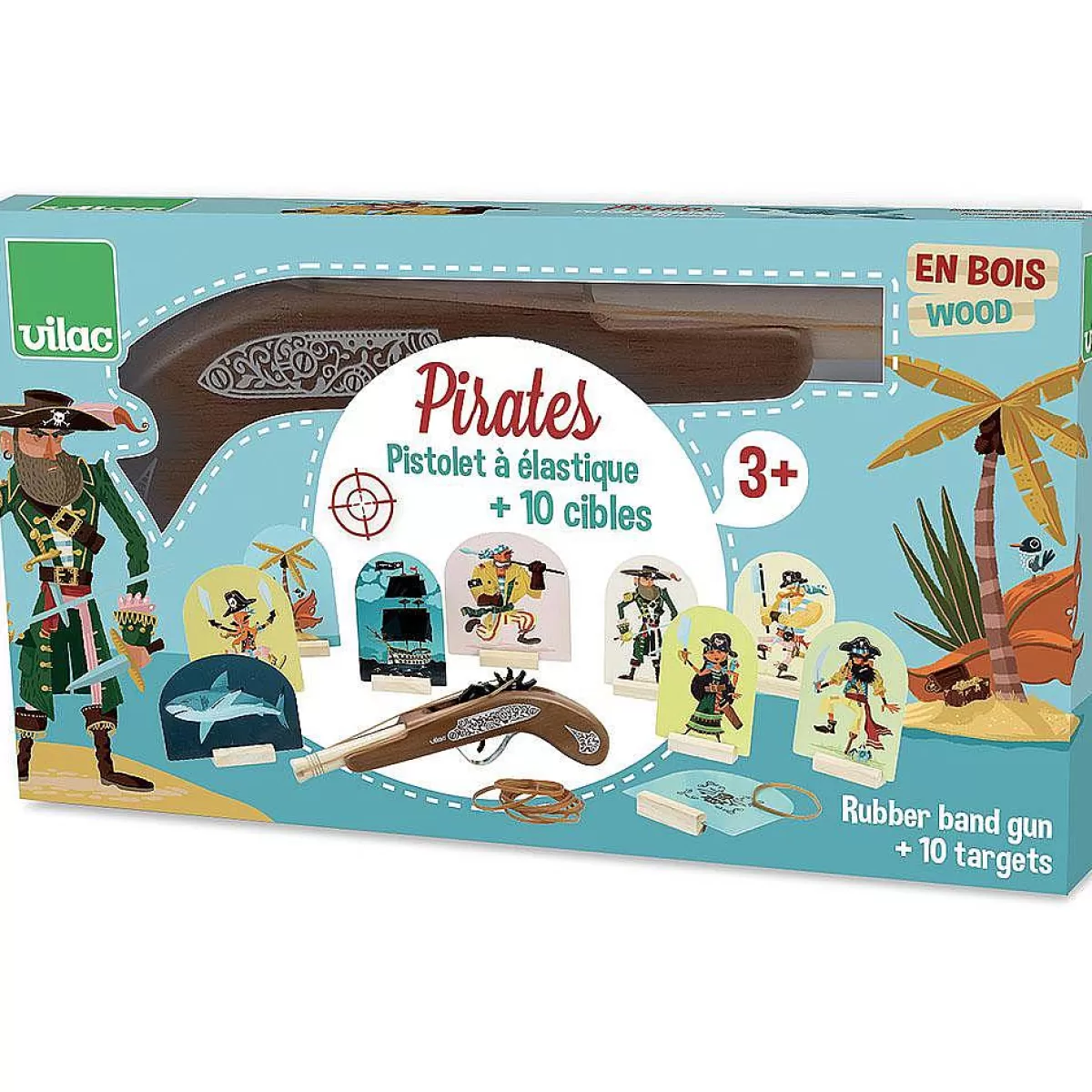 Pistolet à Élastiques Pirate Classique en Bois Vilac - Jeu de Tir Amusant pour Enfants 

(Note: J'ai corrigé 