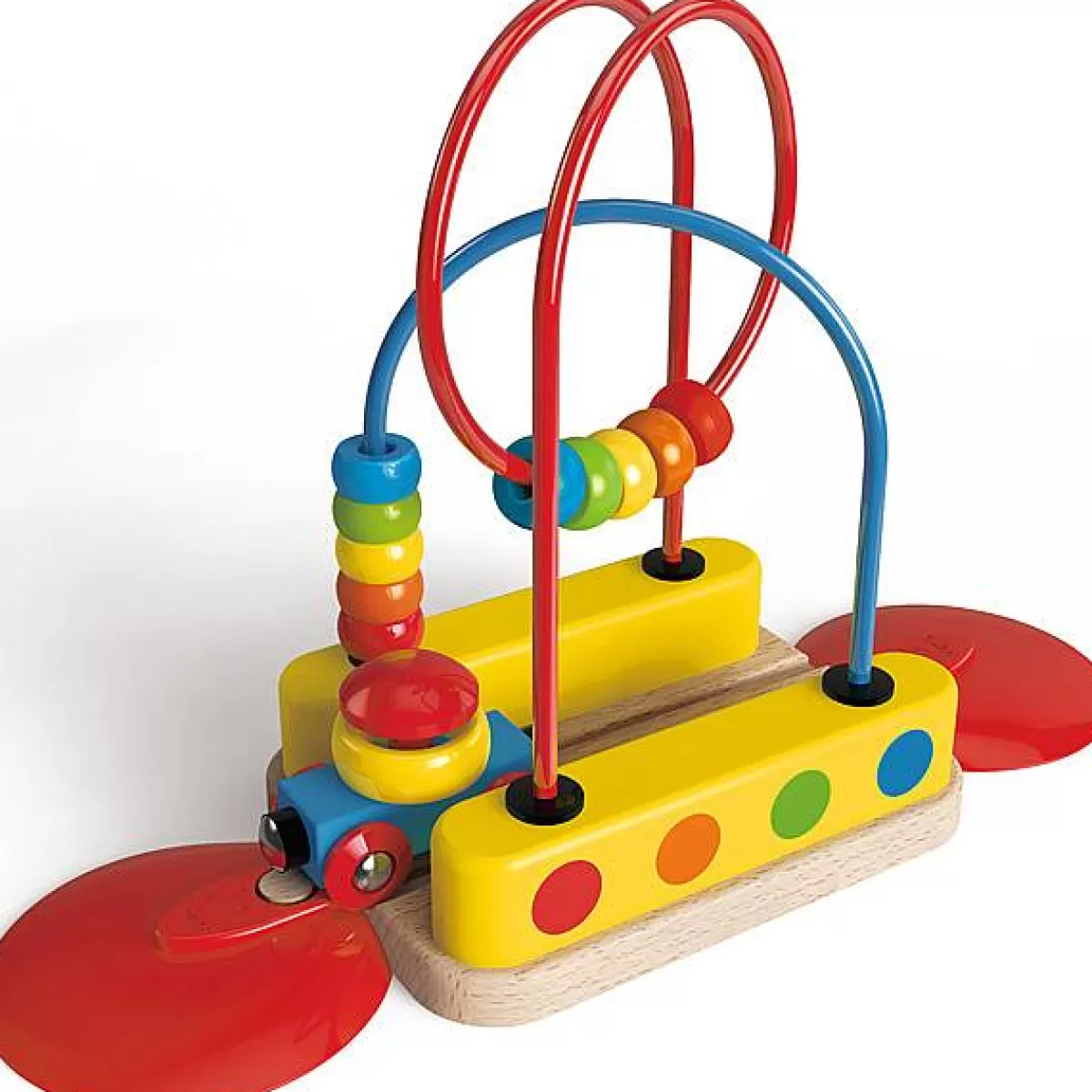 HAPE - Circuit Éducatif Train & Perles en Bois - Jeu d'Éveil Sensoriel pour Enfants 2-5 Ans