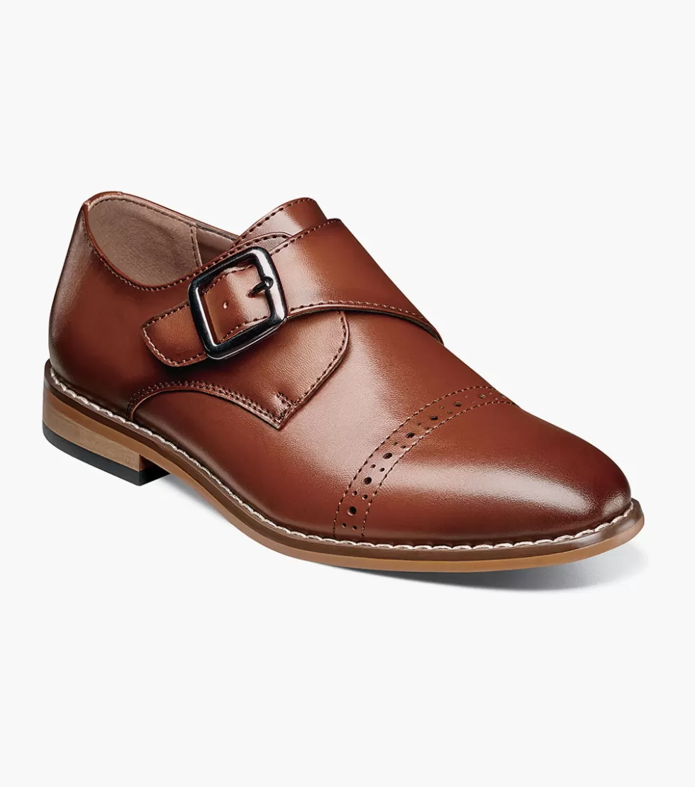 Bottes Enfant Stacy Adams - Modèle Desmond en Cuir Cognac - Collection Exclusive