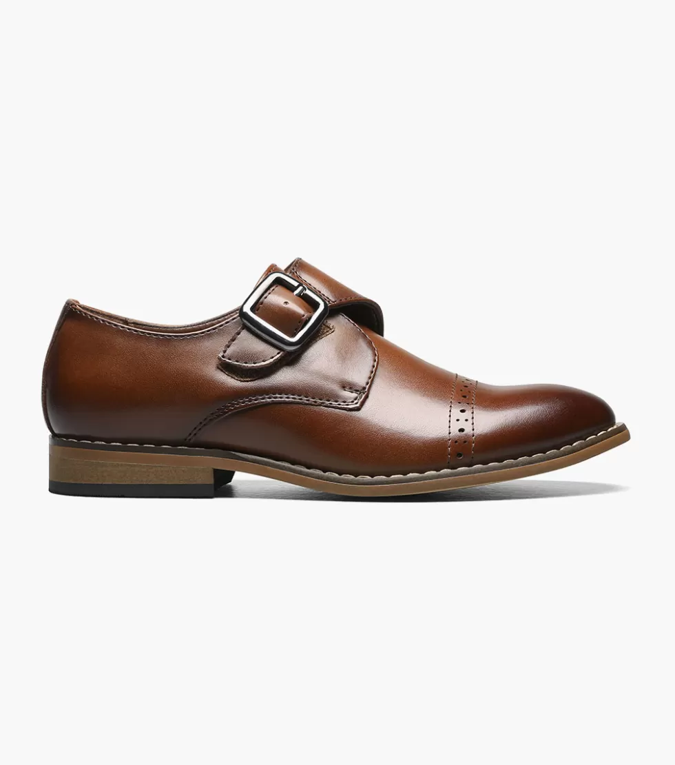 Bottes Enfant Stacy Adams - Modèle Desmond en Cuir Cognac - Collection Exclusive