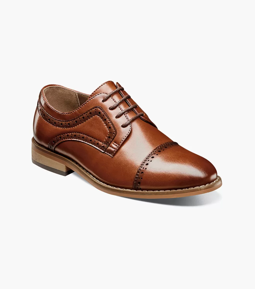 Chaussures Stacy Adams pour Enfant - Modèle Dickinson en Cuir Cognac - Prix Abordable