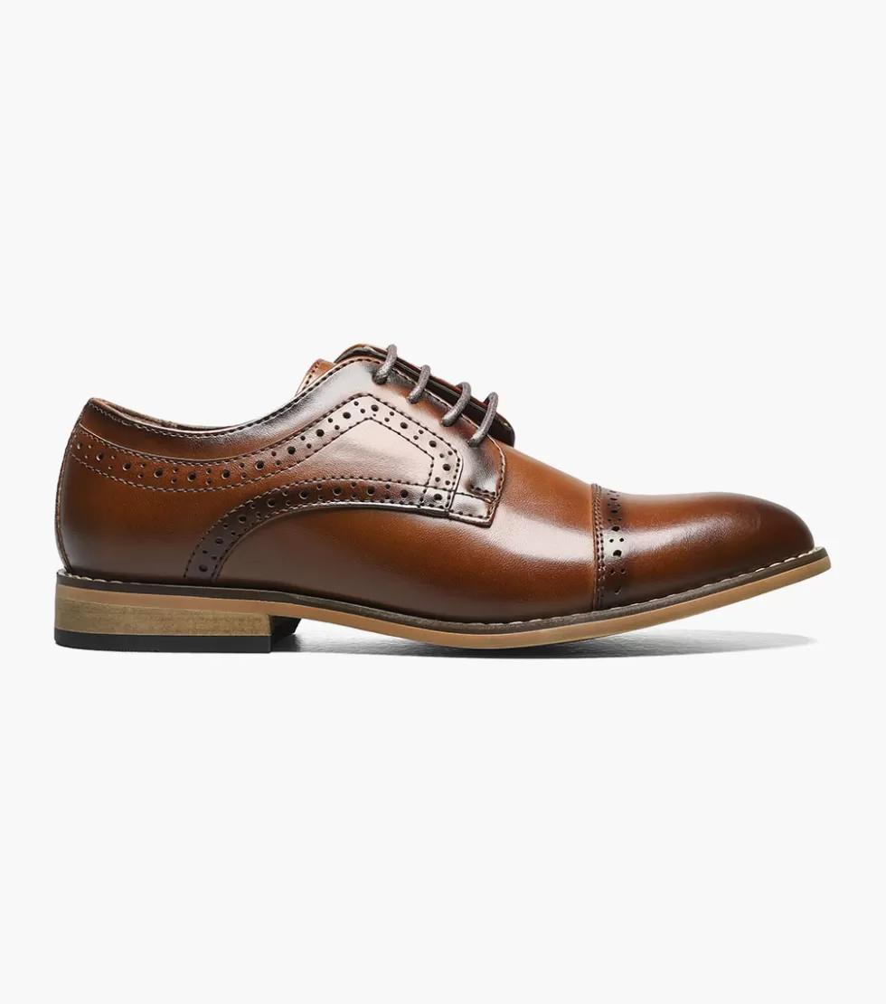 Chaussures Stacy Adams pour Enfant - Modèle Dickinson en Cuir Cognac - Prix Abordable