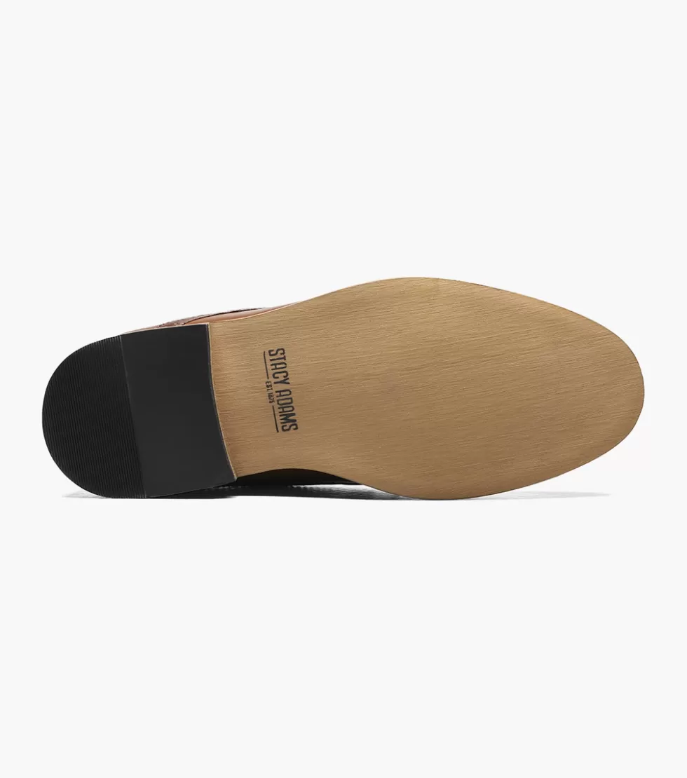 Chaussures Stacy Adams pour Enfant - Modèle Dickinson en Cuir Cognac - Prix Abordable