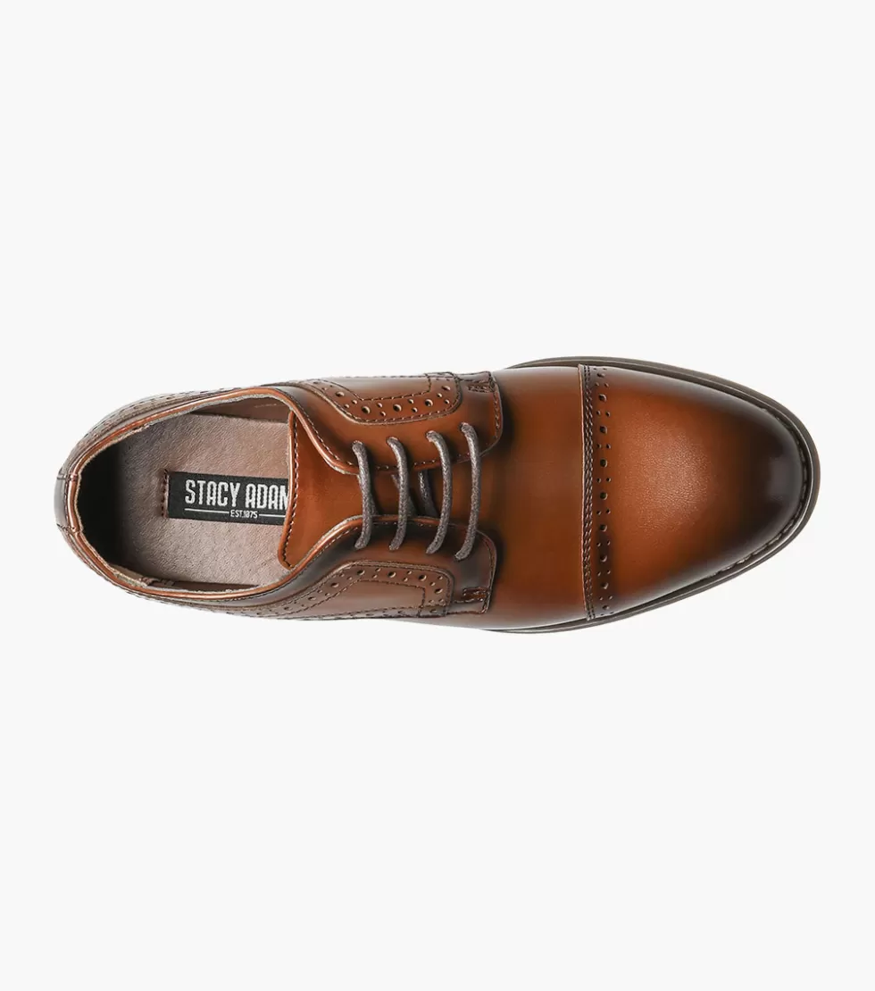 Chaussures Stacy Adams pour Enfant - Modèle Dickinson en Cuir Cognac - Prix Abordable