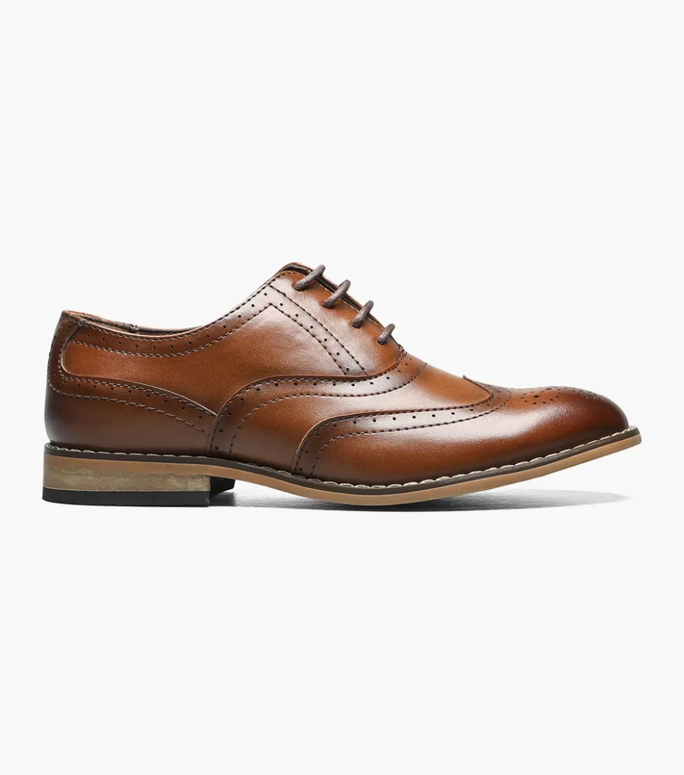 Escarpins Stacy Adams Junior - Modèle Dunbar en Cuir Marron Distingué - Promotion Limitée sur les Chaussures Enfant