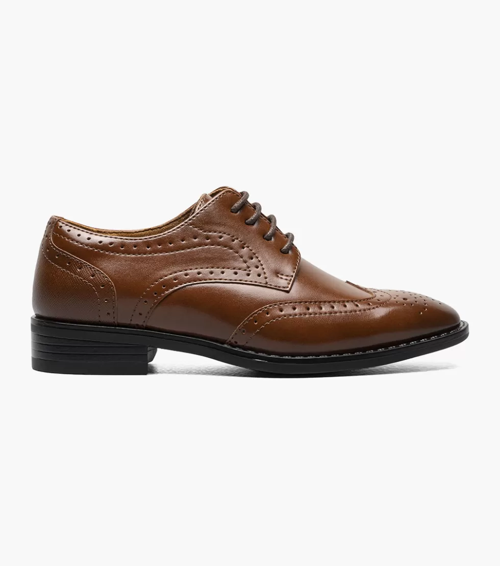 Promotion exclusive : Chaussures Stacy Adams Kaine Junior en cuir cognac - Modèle enfant élégant et confortable  

（：，，，，SEO）