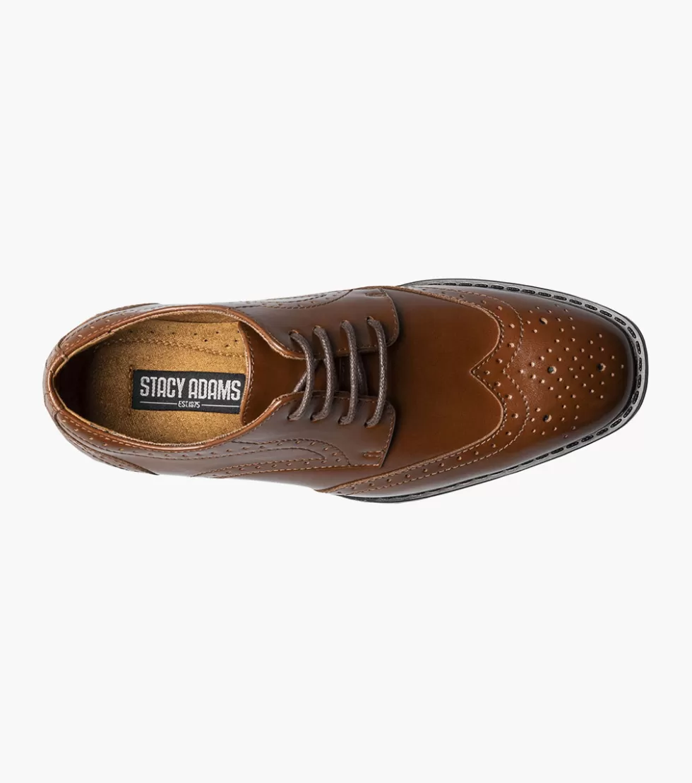 Promotion exclusive : Chaussures Stacy Adams Kaine Junior en cuir cognac - Modèle enfant élégant et confortable  

（：，，，，SEO）
