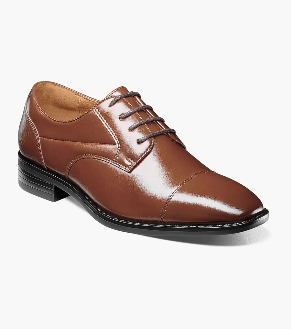 Chaussures Enfants Stacy Adams - Modèle Kallum en Cuir Cognac - Style Urbain Élégant