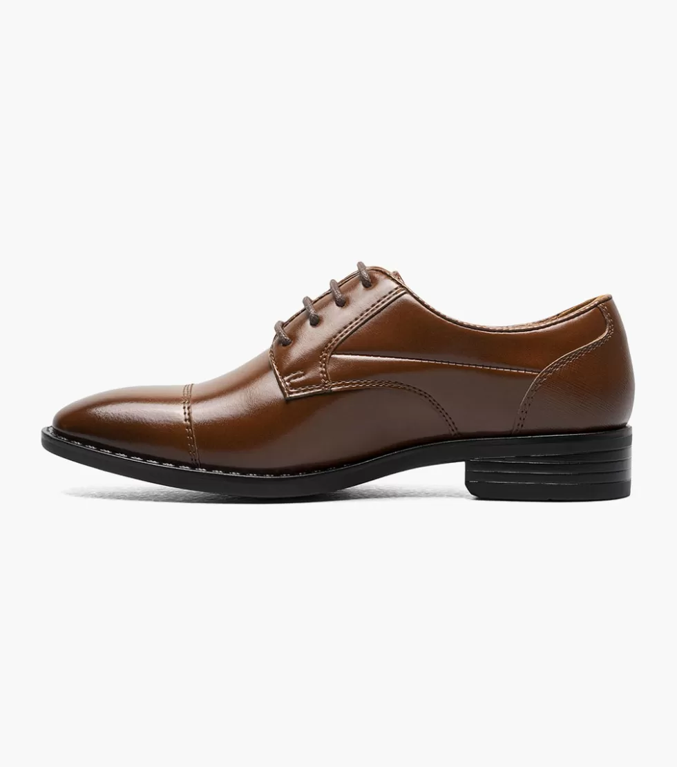 Chaussures Enfants Stacy Adams - Modèle Kallum en Cuir Cognac - Style Urbain Élégant