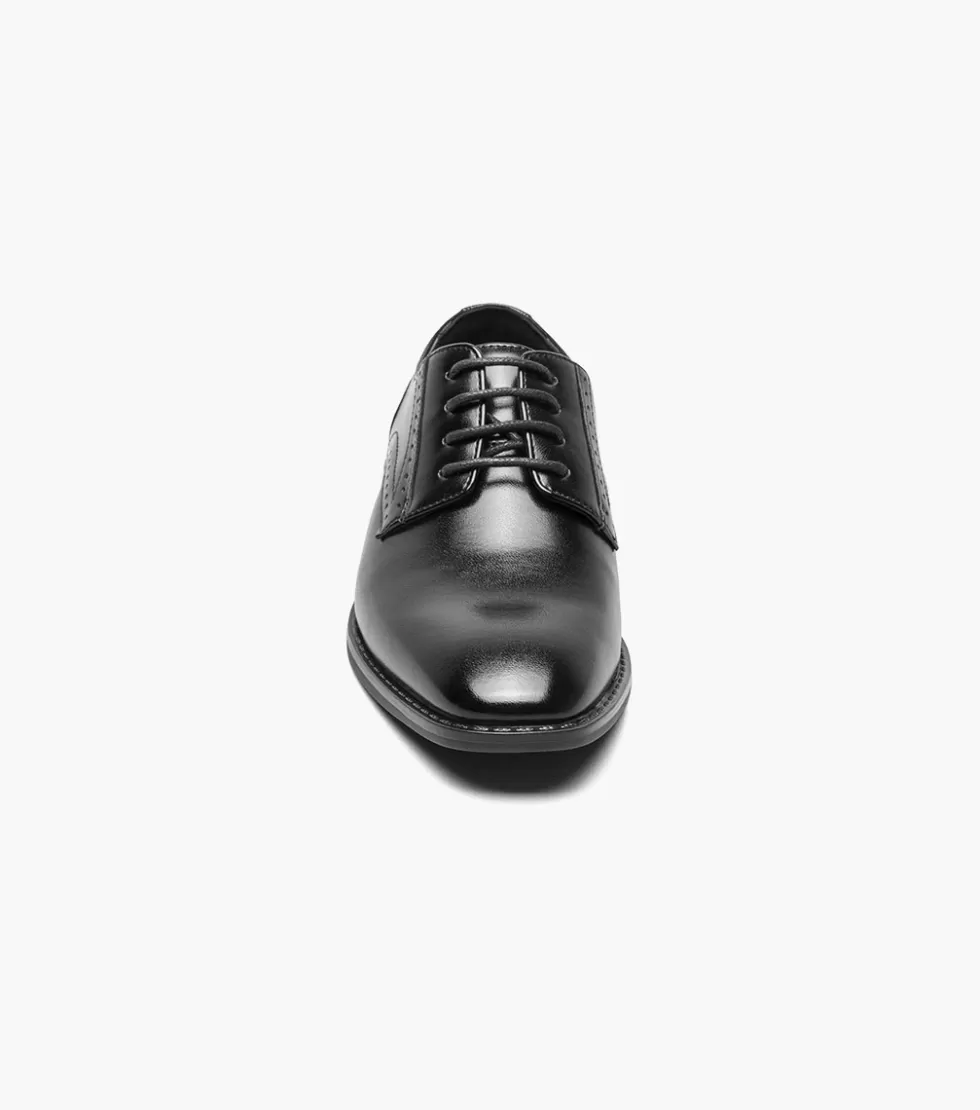 Chaussures enfant Stacy Adams Kalvin - Bottes en cuir verni noir avec semelle texturée - Style urbain intemporelle pour garçons 6-12 ans