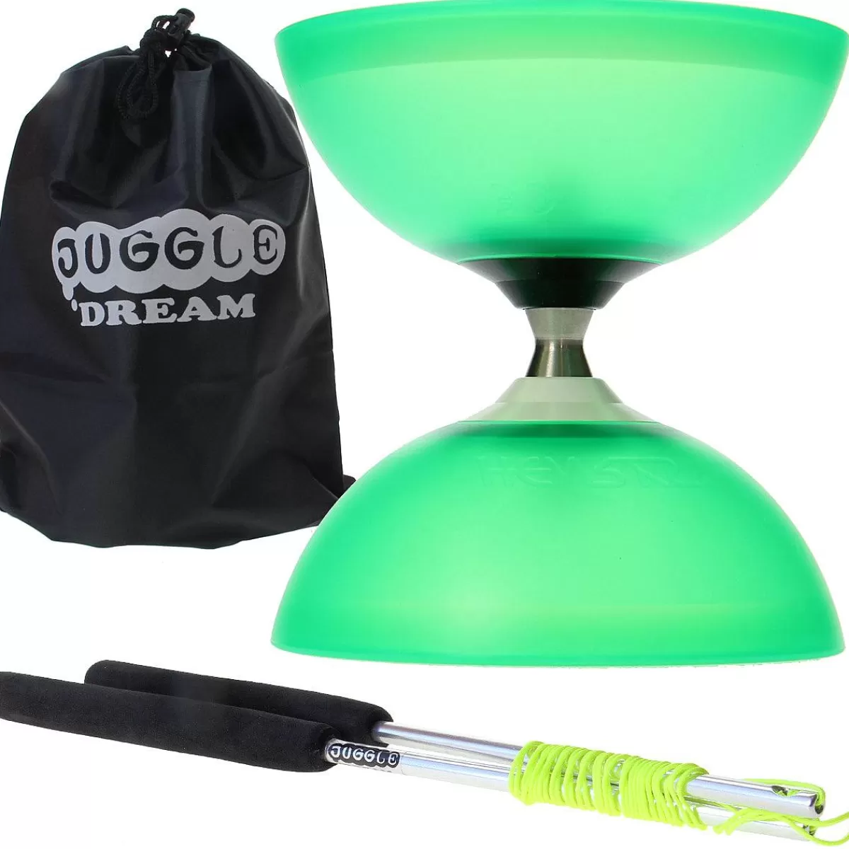 Édition Limitée Henrys Diabolo Vision Vert Émeraude - Pack Complet avec Baguettes Professionnelles Haute Performance