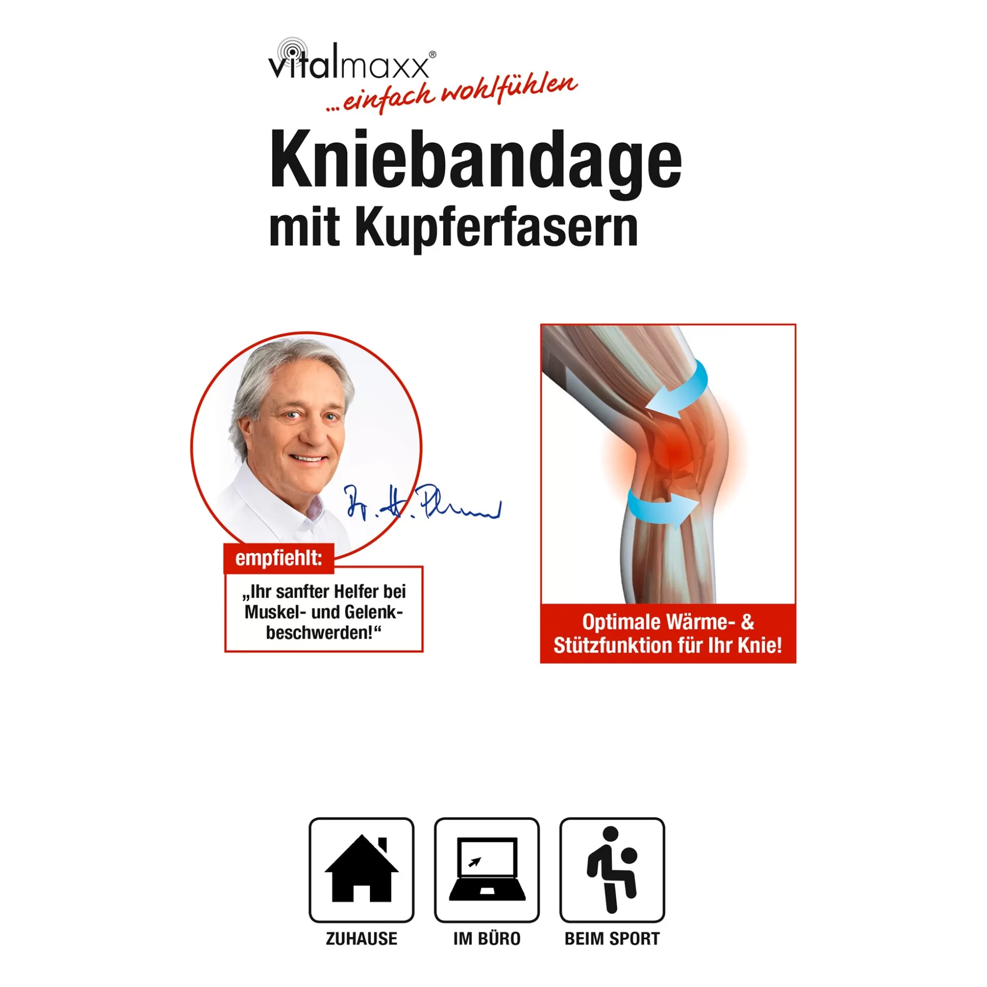 Bandages Élastiques en Cuivre VITALMAXX - Confort Optimal et Respiration de la Peau