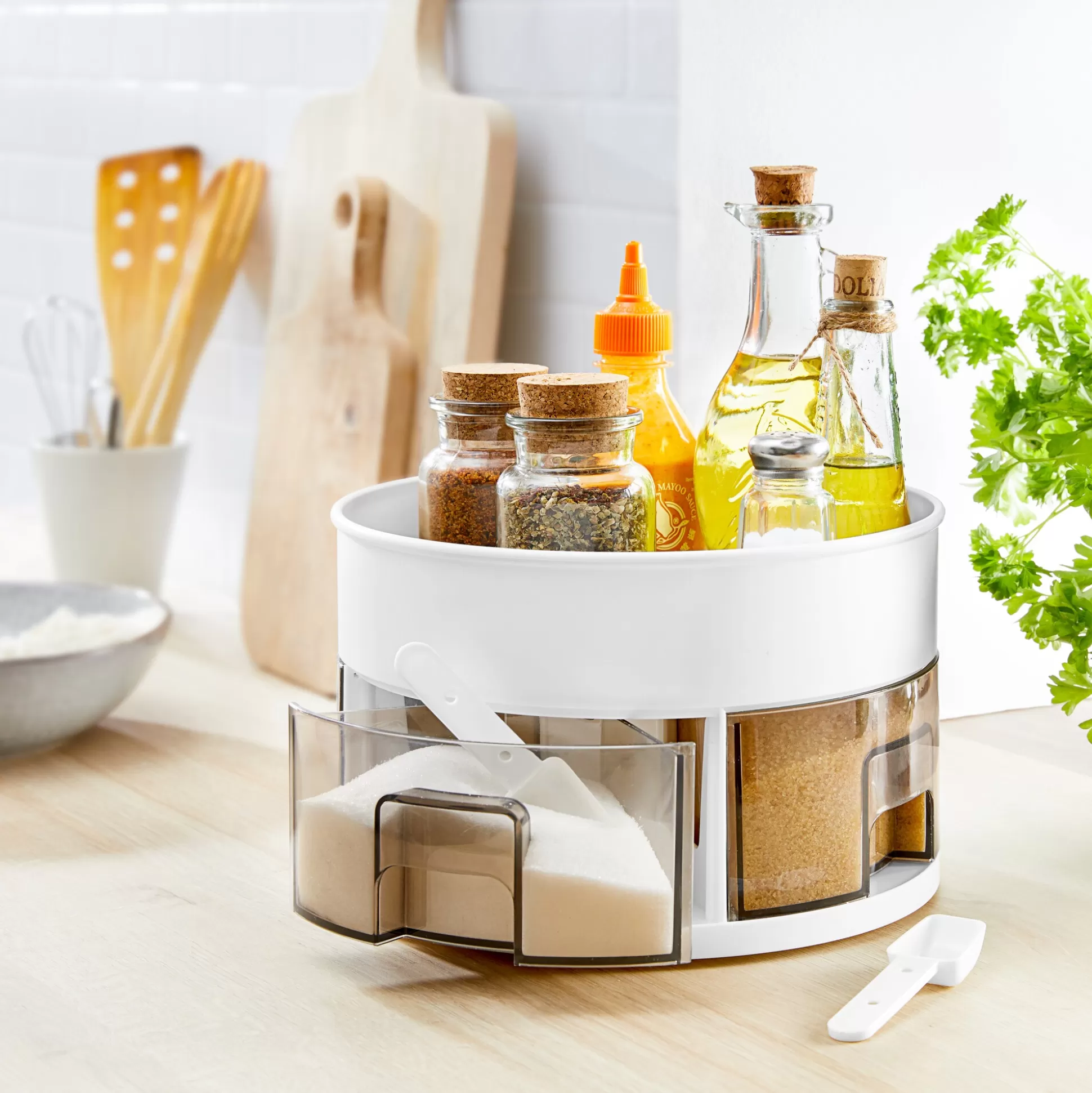 Carrousel Épices Modulable Génialo + 4 Cuillères à Portionner Offertes