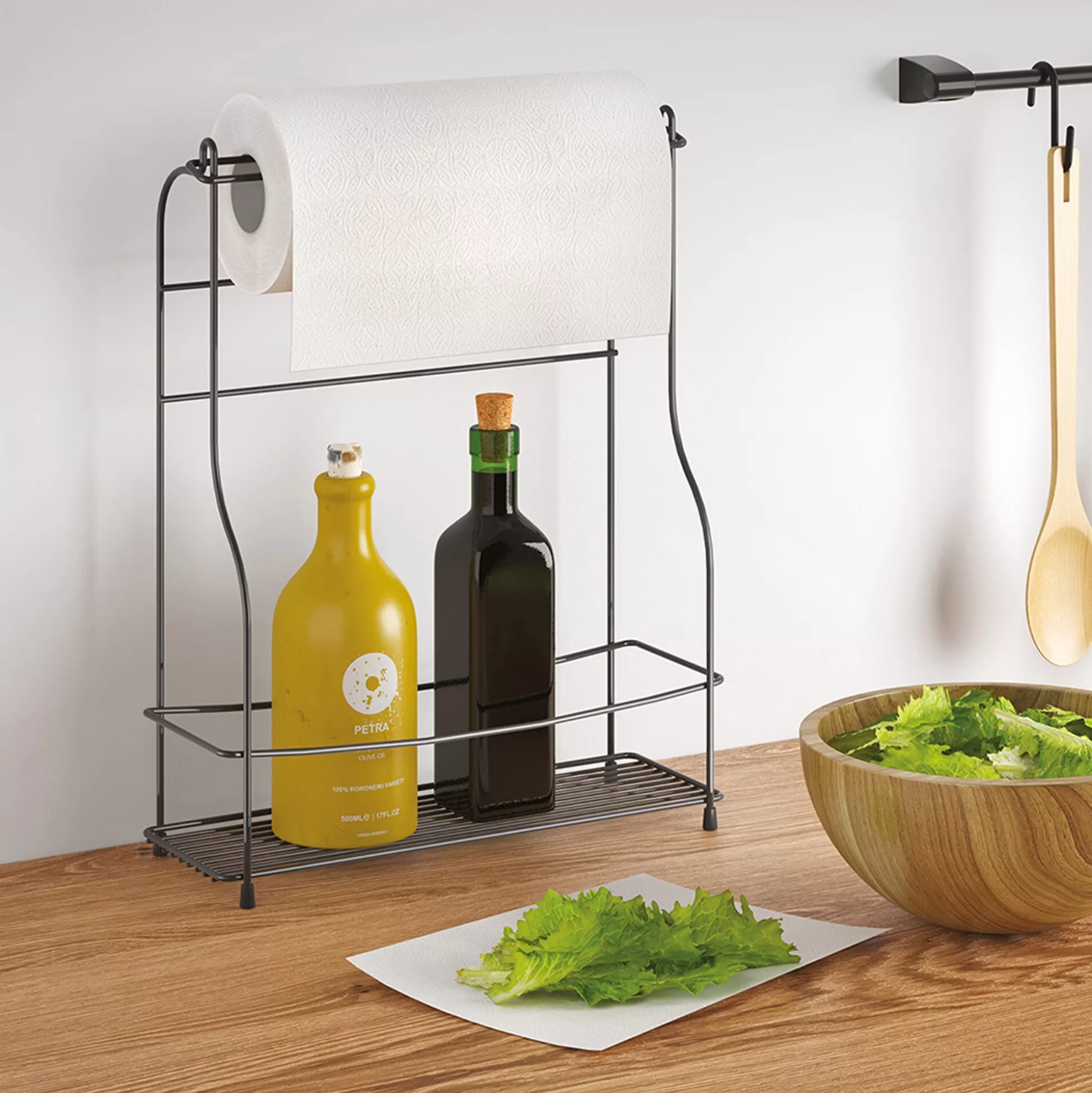 Porte-épices pratique Metaltex avec distributeur de papier culinaire - Modèle Balsamico Roll en pierre volcanique à double étage

(：，，，。，SEO。)