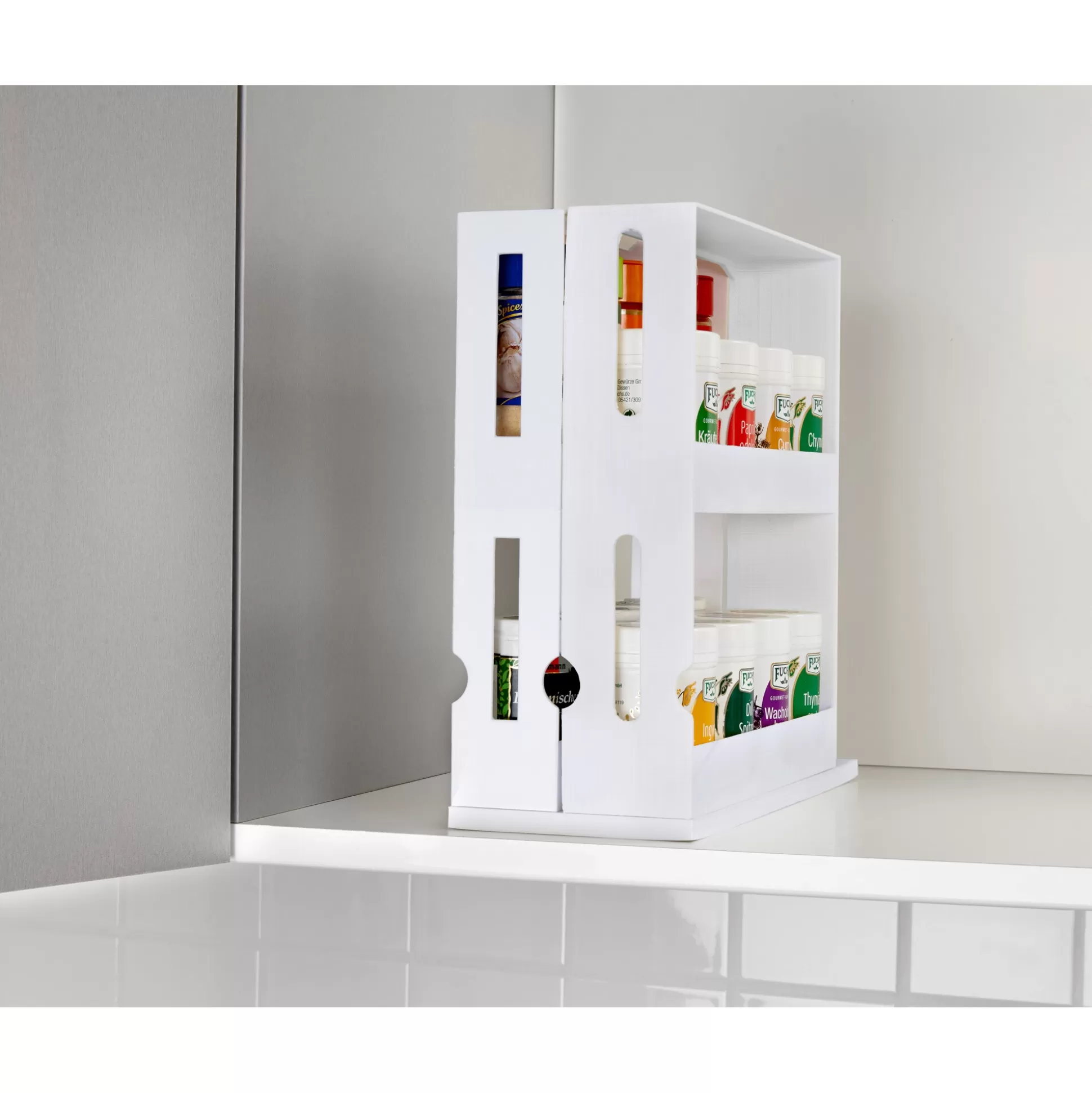 Génialo - Présentoir à Herbes Élégant en Blanc | Design Moderne pour Cuisine Organisée
