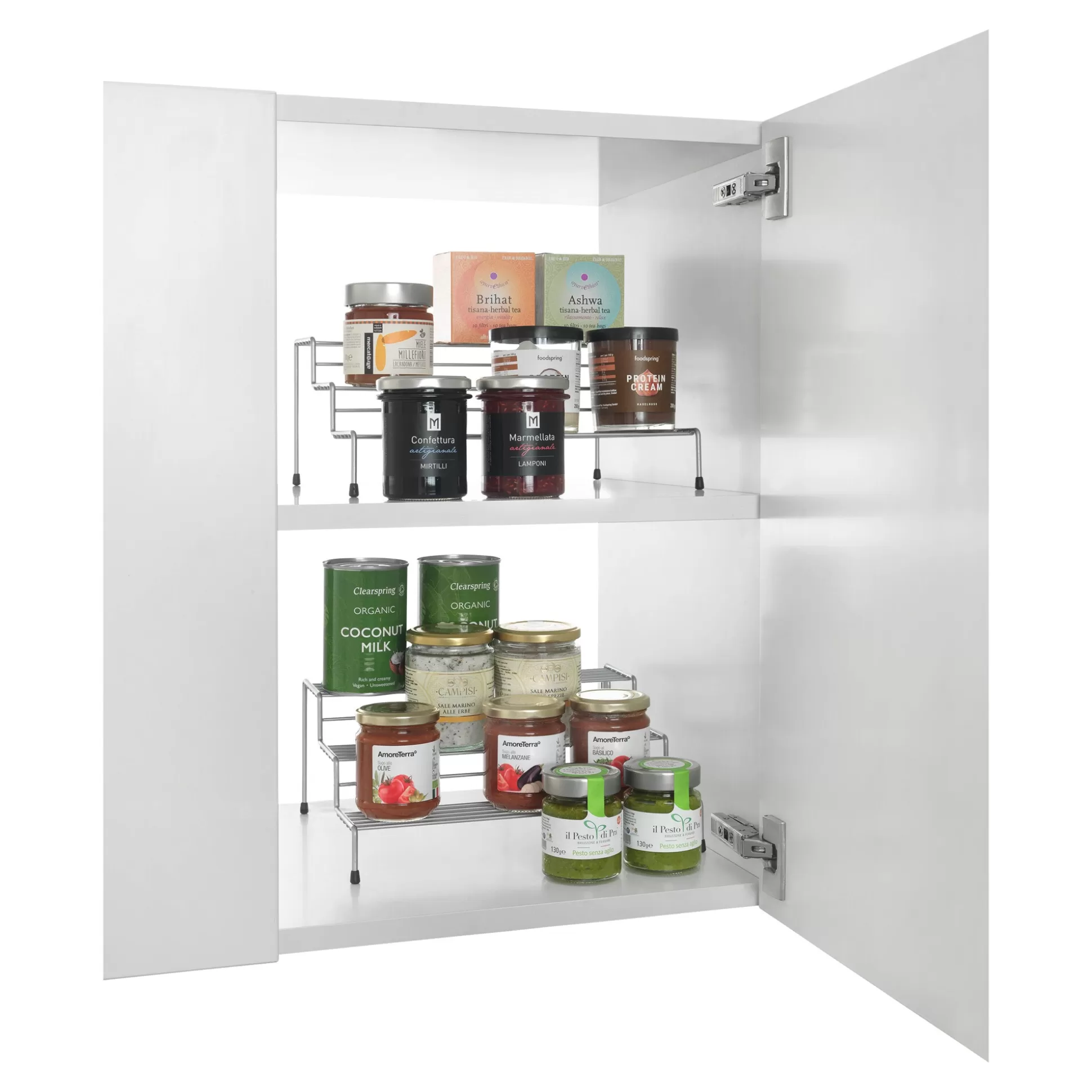 Metaltex – Porte-herbes modulable X-Tend à 3 niveaux – Lot de 2, design élégant et gain de place optimal
