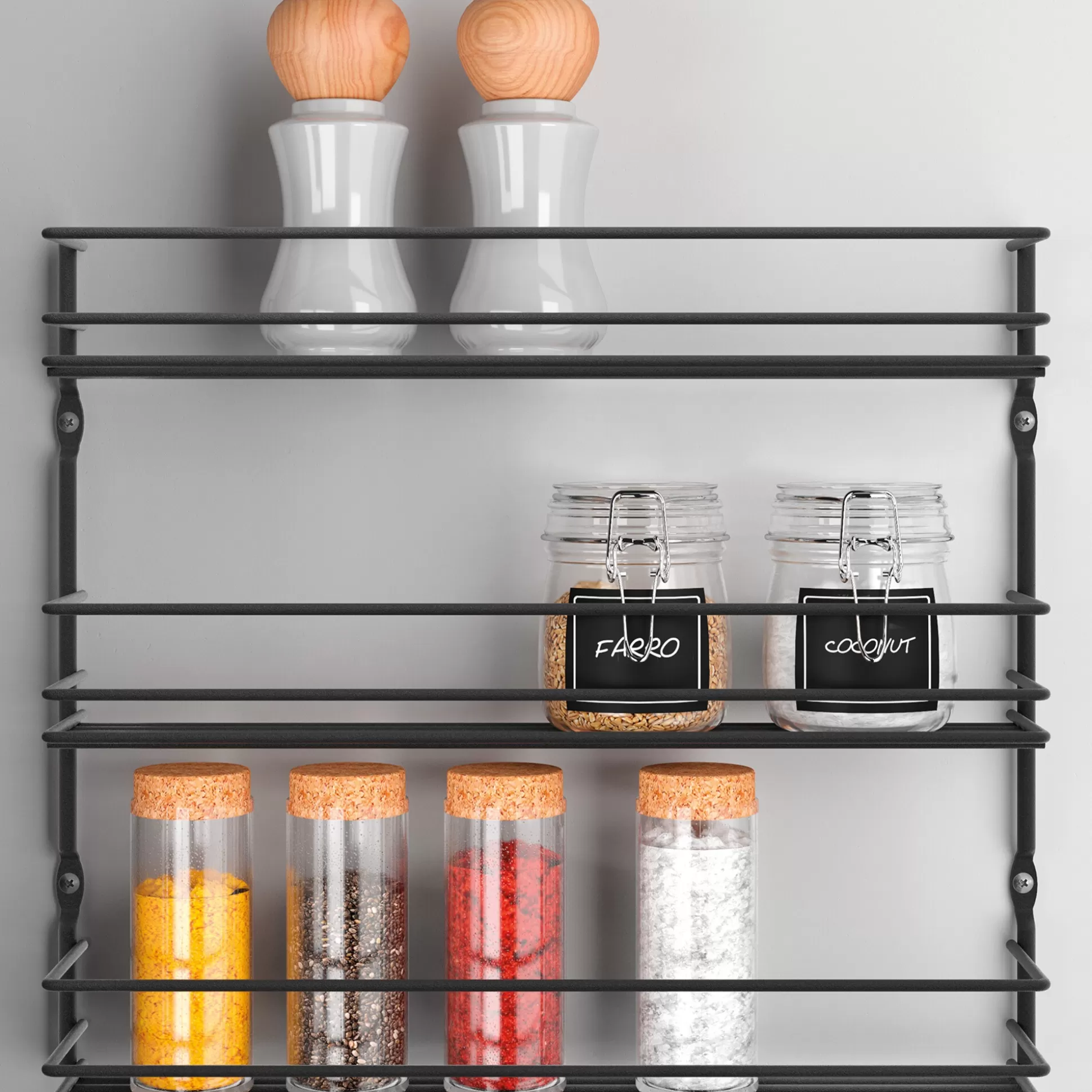 Étagère à Épices « Pepito » 3 Niveaux - Design Pratique Metaltex pour Cuisine Organisée