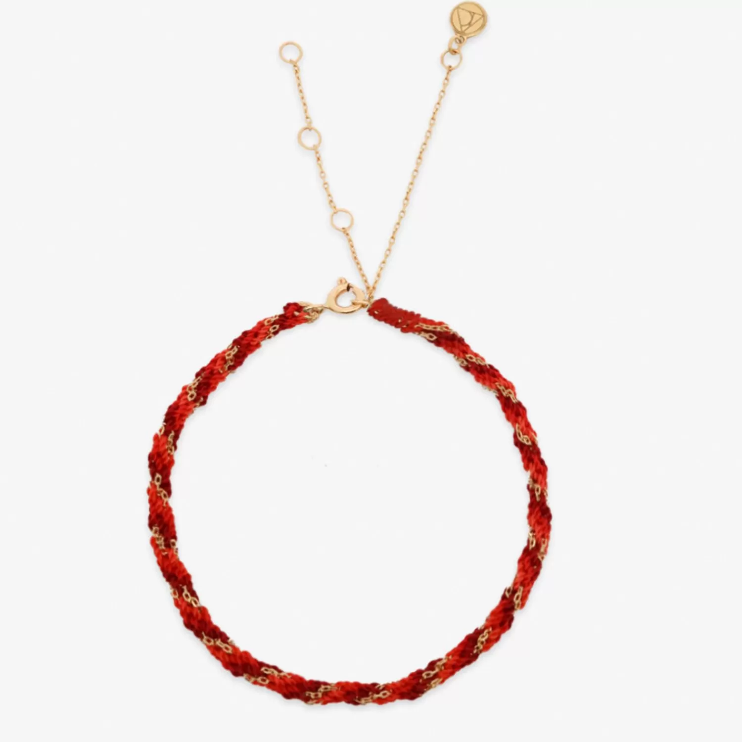 Bracelet Chaîne Entrelacée Alkemistry Kumachi - Or 18 carats Nuancé de Rouge | Pièce Unique à Prix Doux