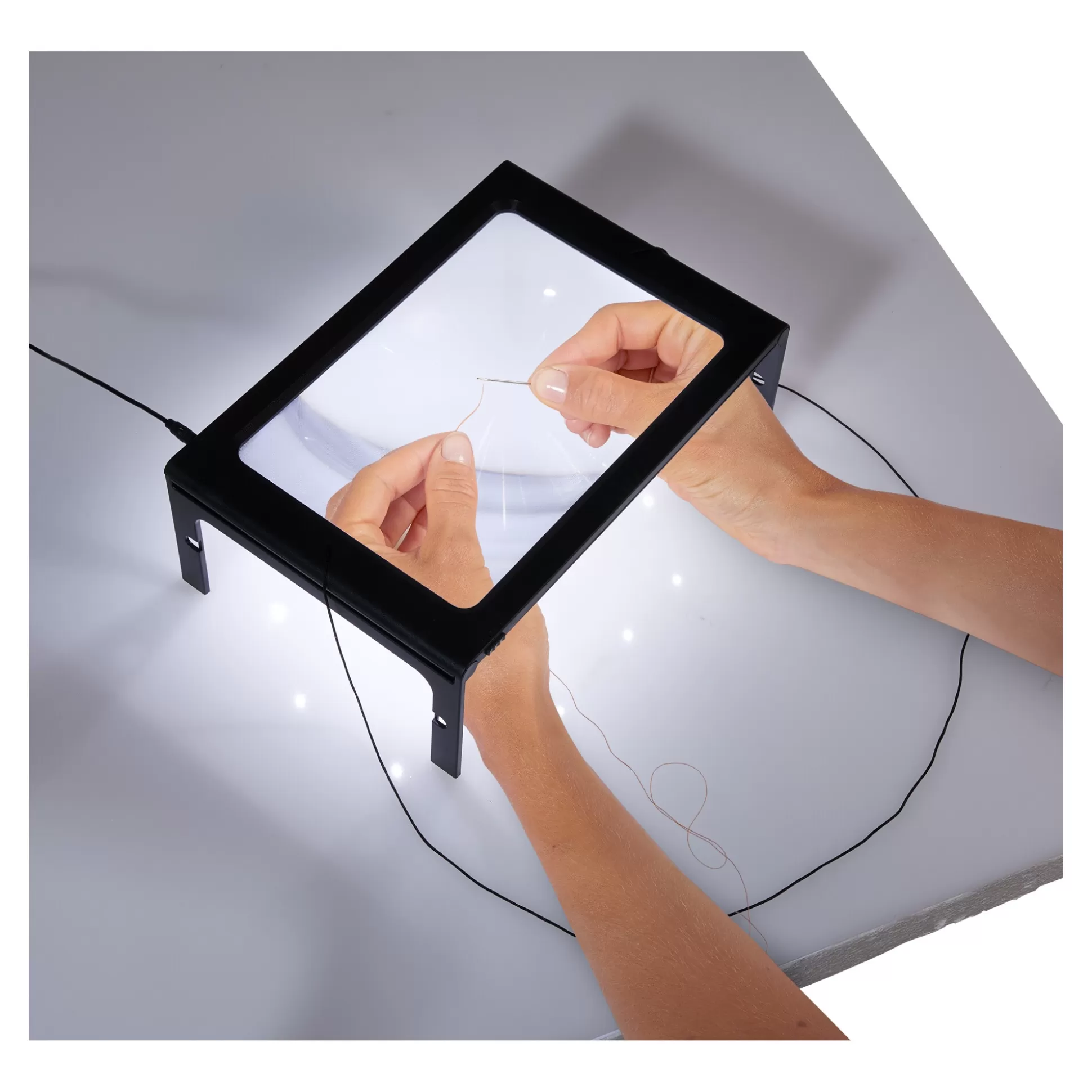 Loupe Éclairante Genialo avec Éclairage LED - Accessoire Visuel Intelligent pour Lecture Confortable
