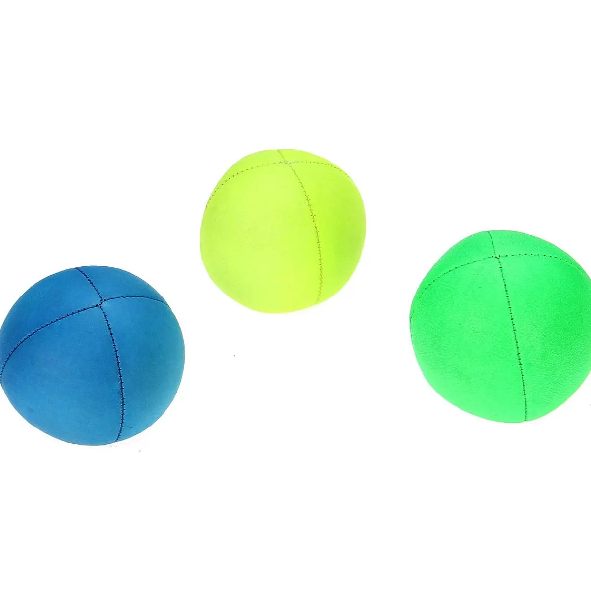 Balles de Jonglage Professionnelles UV - Lot de 3 en Couleurs Éclatantes (Jaune Citron, Vert Émeraude, Bleu Océan) pour Entraînement Dynamique - Accessoire de Jonglerie Style Urbain