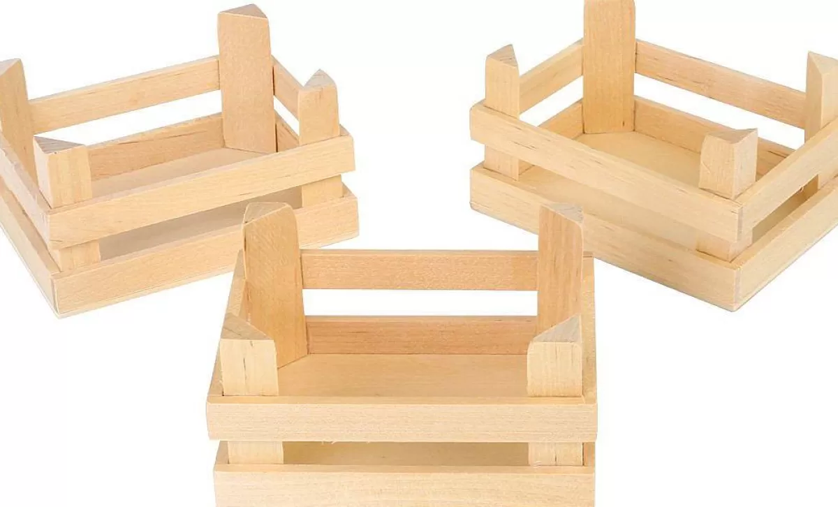 Marque Small Foot - Coffrets en Bois Naturel pour Enfants (Lot de 3) - Idée Cadeau Pratique & Éco-Responsable