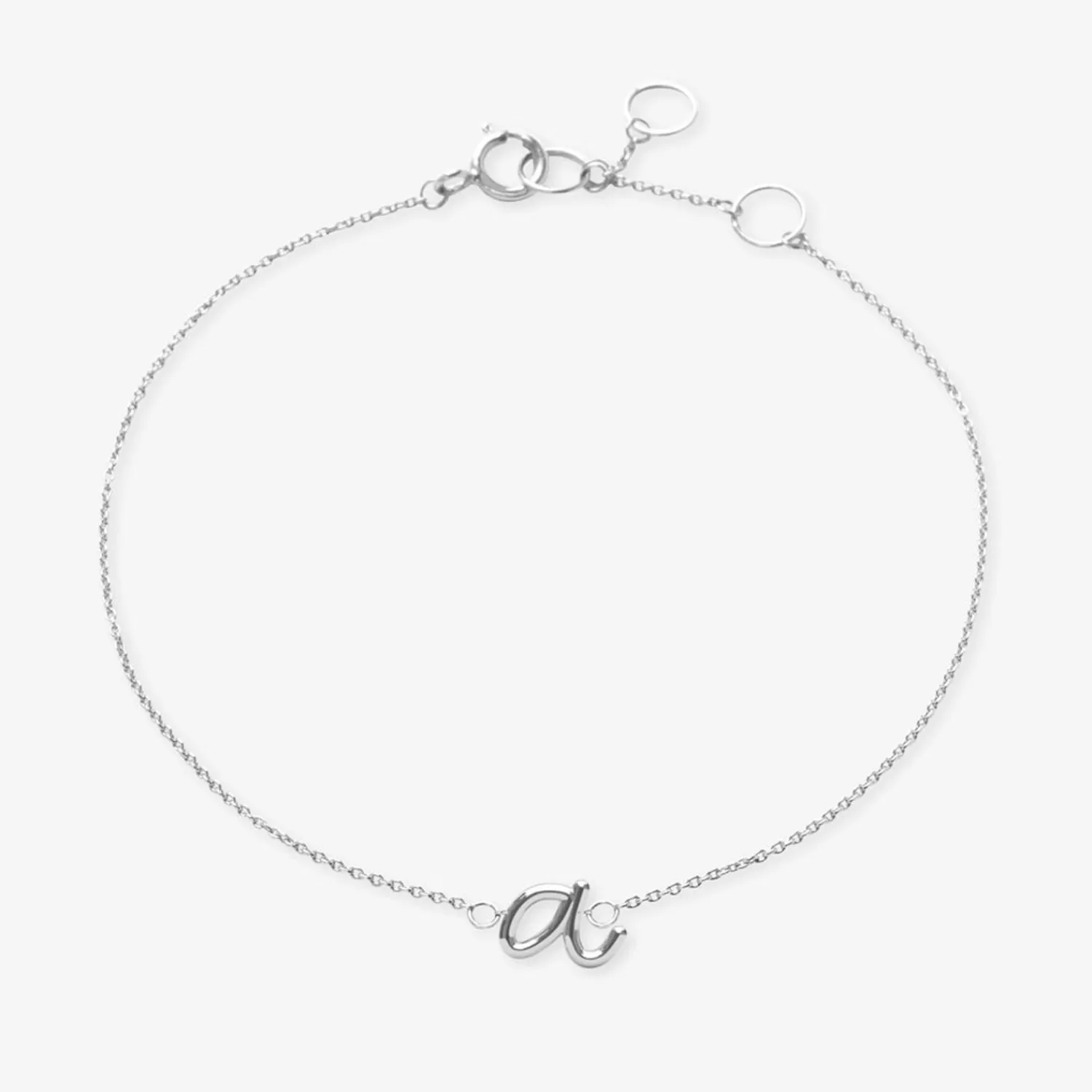 Bracelet chaîne gravée Alkemistry « Love Letter » en or 18K - Personnalisation d'initiale, pièce intemporelle
