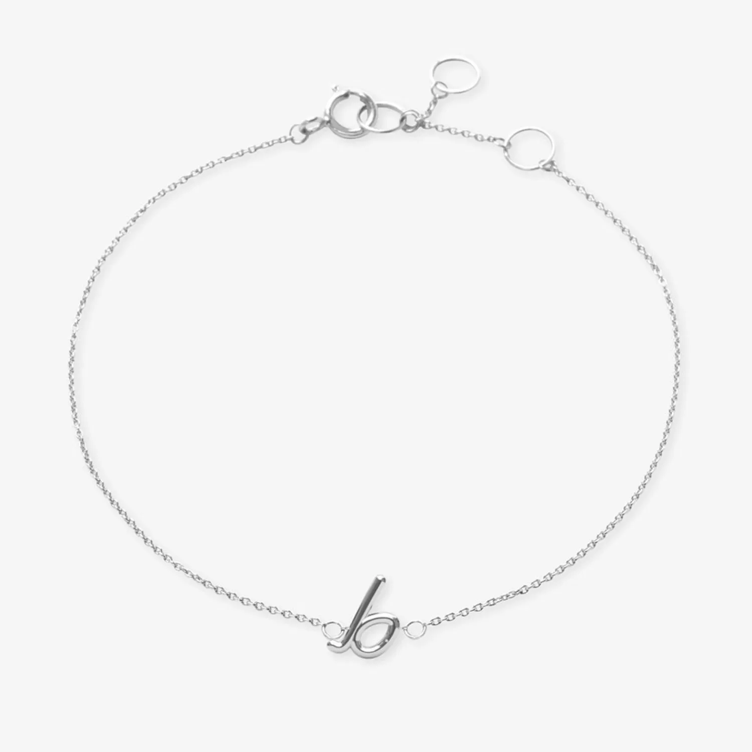 Bracelet chaîne gravée Alkemistry « Love Letter » en or 18K - Personnalisation d'initiale, pièce intemporelle