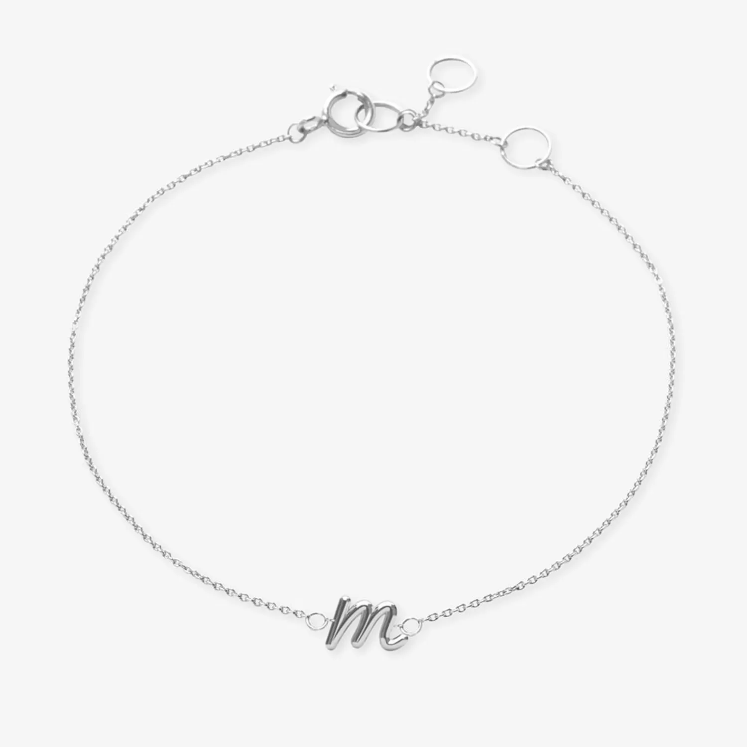 Bracelet chaîne gravée Alkemistry « Love Letter » en or 18K - Personnalisation d'initiale, pièce intemporelle