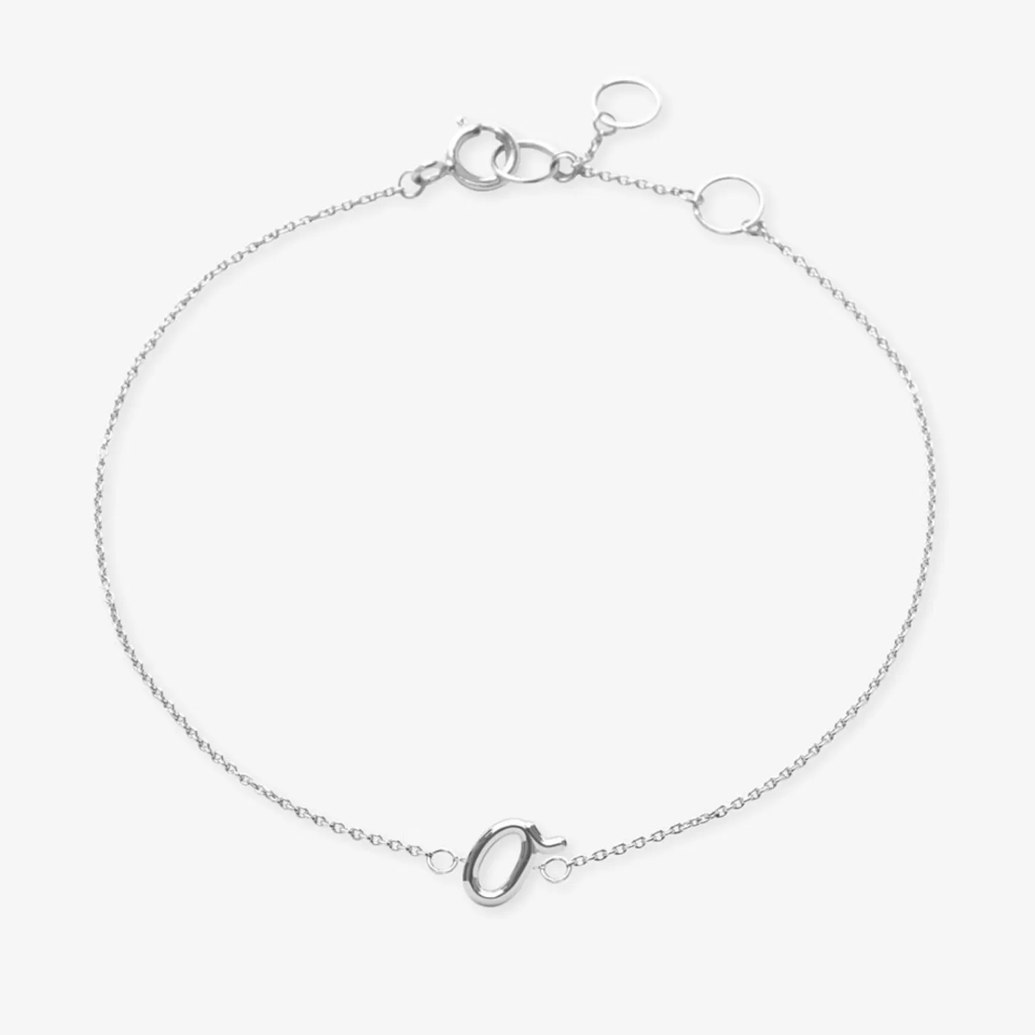 Bracelet chaîne gravée Alkemistry « Love Letter » en or 18K - Personnalisation d'initiale, pièce intemporelle