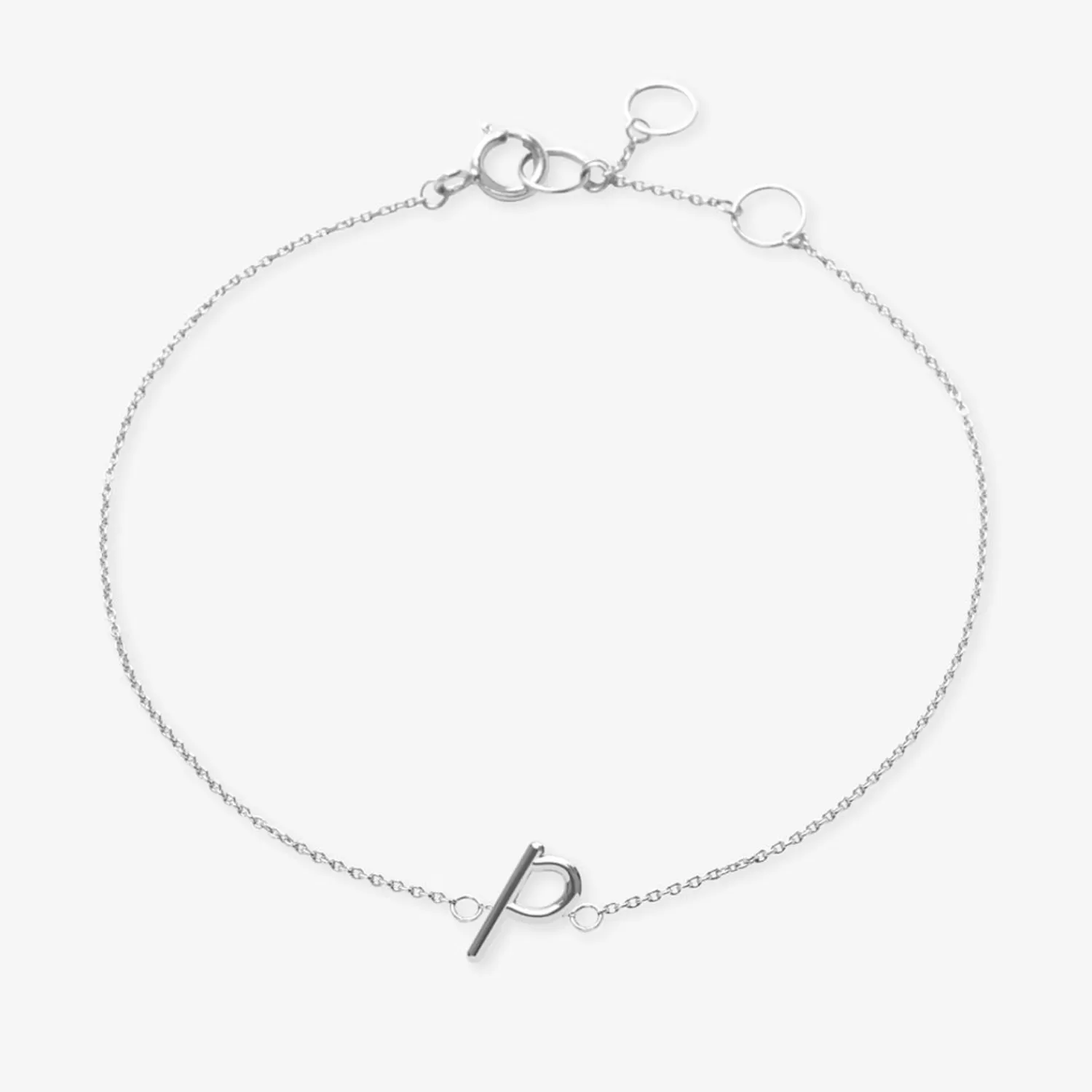Bracelet chaîne gravée Alkemistry « Love Letter » en or 18K - Personnalisation d'initiale, pièce intemporelle