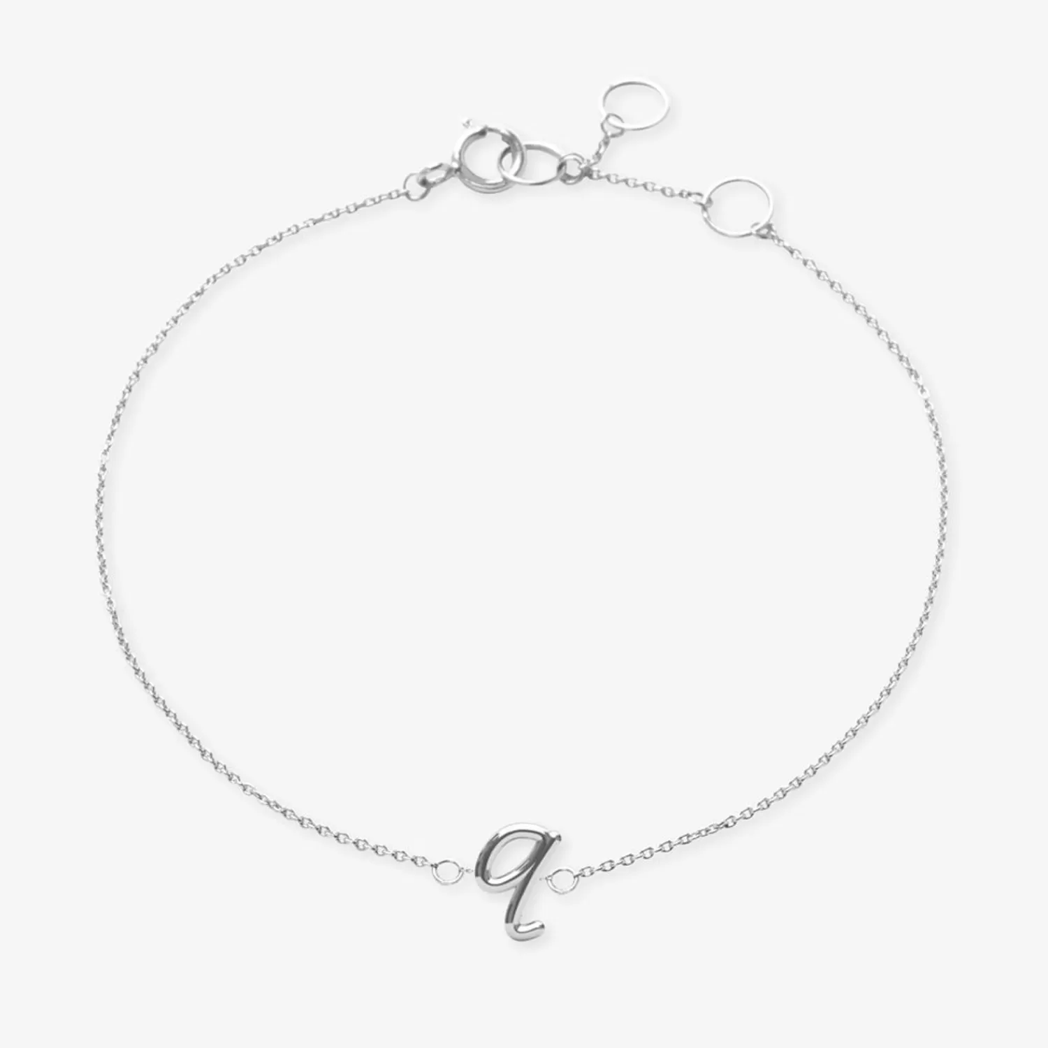 Bracelet chaîne gravée Alkemistry « Love Letter » en or 18K - Personnalisation d'initiale, pièce intemporelle