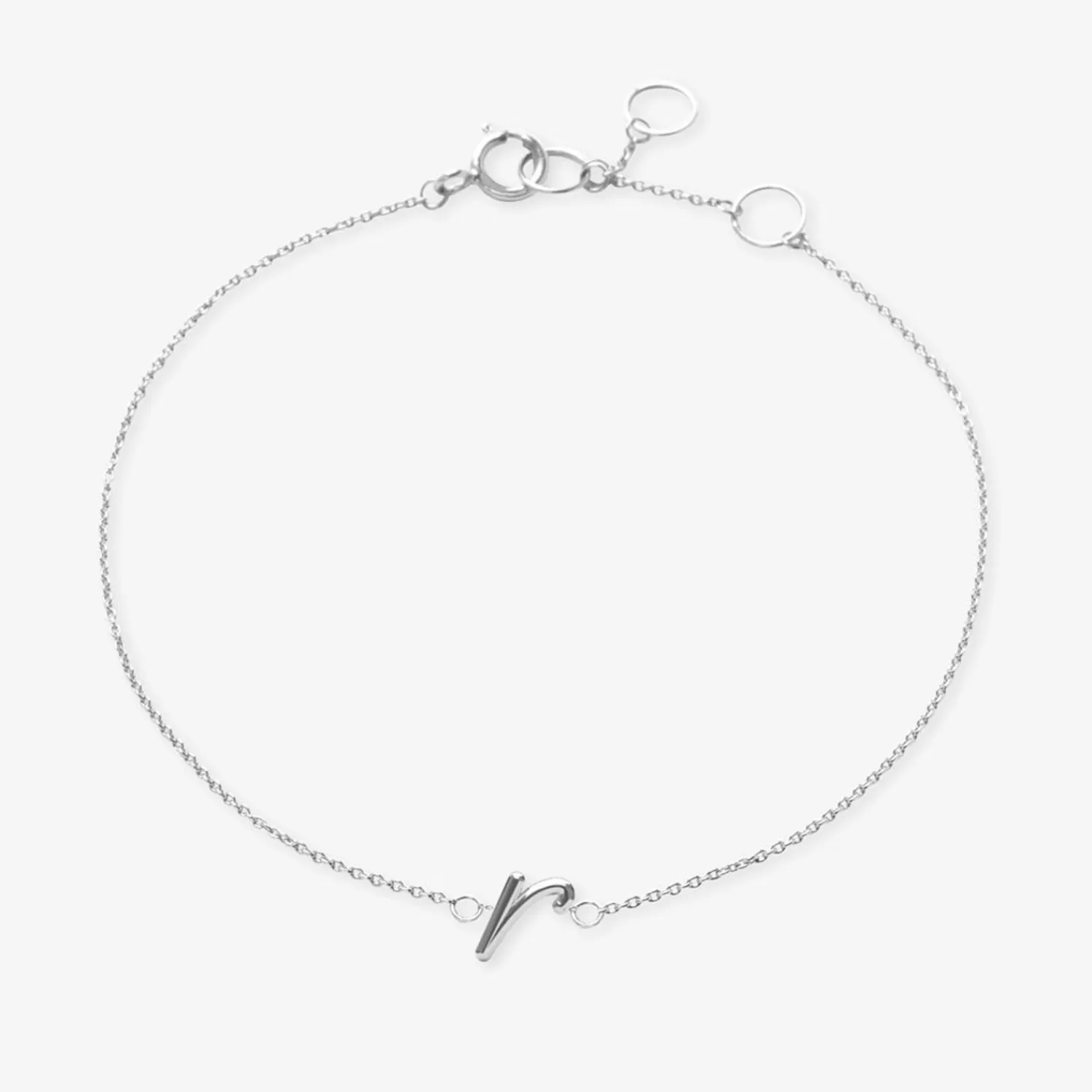 Bracelet chaîne gravée Alkemistry « Love Letter » en or 18K - Personnalisation d'initiale, pièce intemporelle