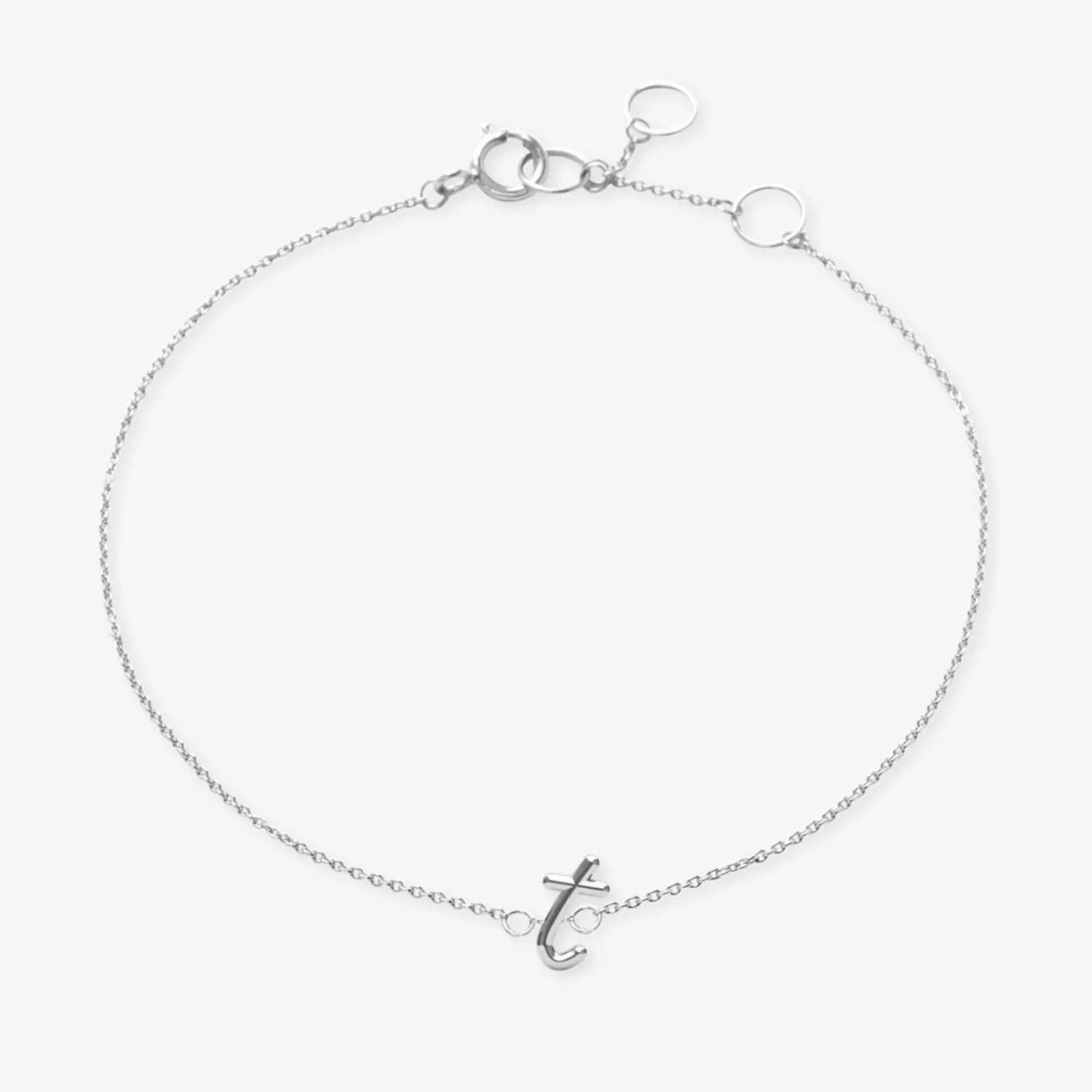 Bracelet chaîne gravée Alkemistry « Love Letter » en or 18K - Personnalisation d'initiale, pièce intemporelle