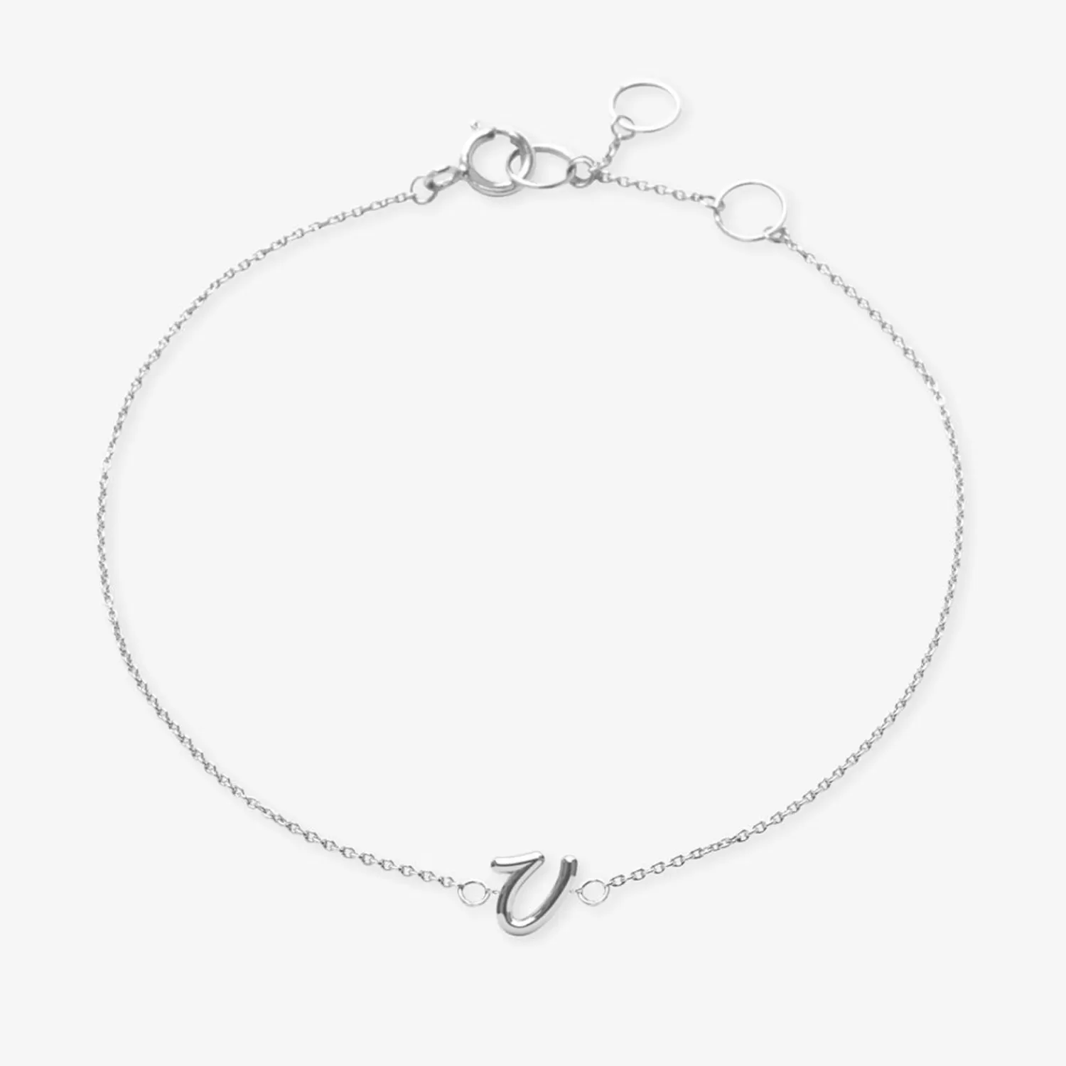 Bracelet chaîne gravée Alkemistry « Love Letter » en or 18K - Personnalisation d'initiale, pièce intemporelle