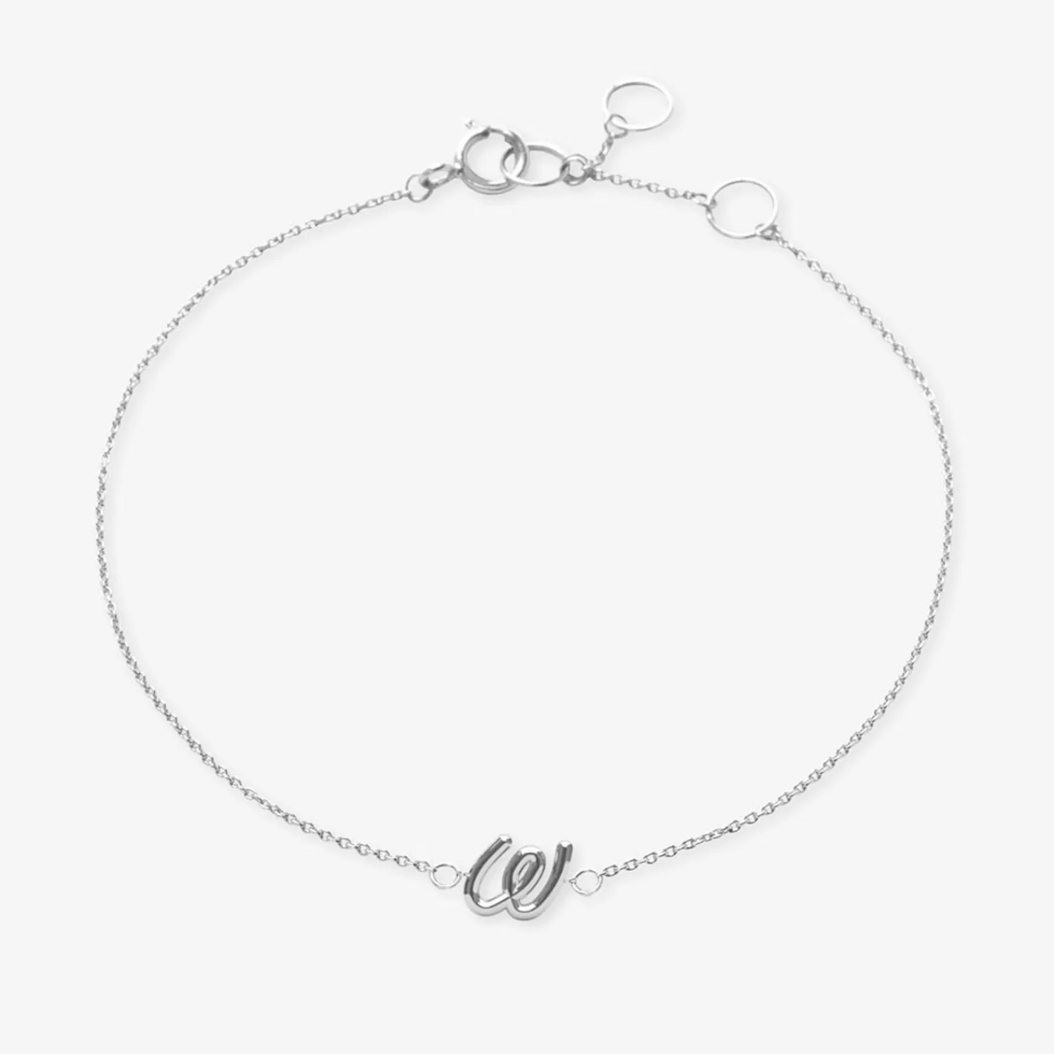 Bracelet chaîne gravée Alkemistry « Love Letter » en or 18K - Personnalisation d'initiale, pièce intemporelle