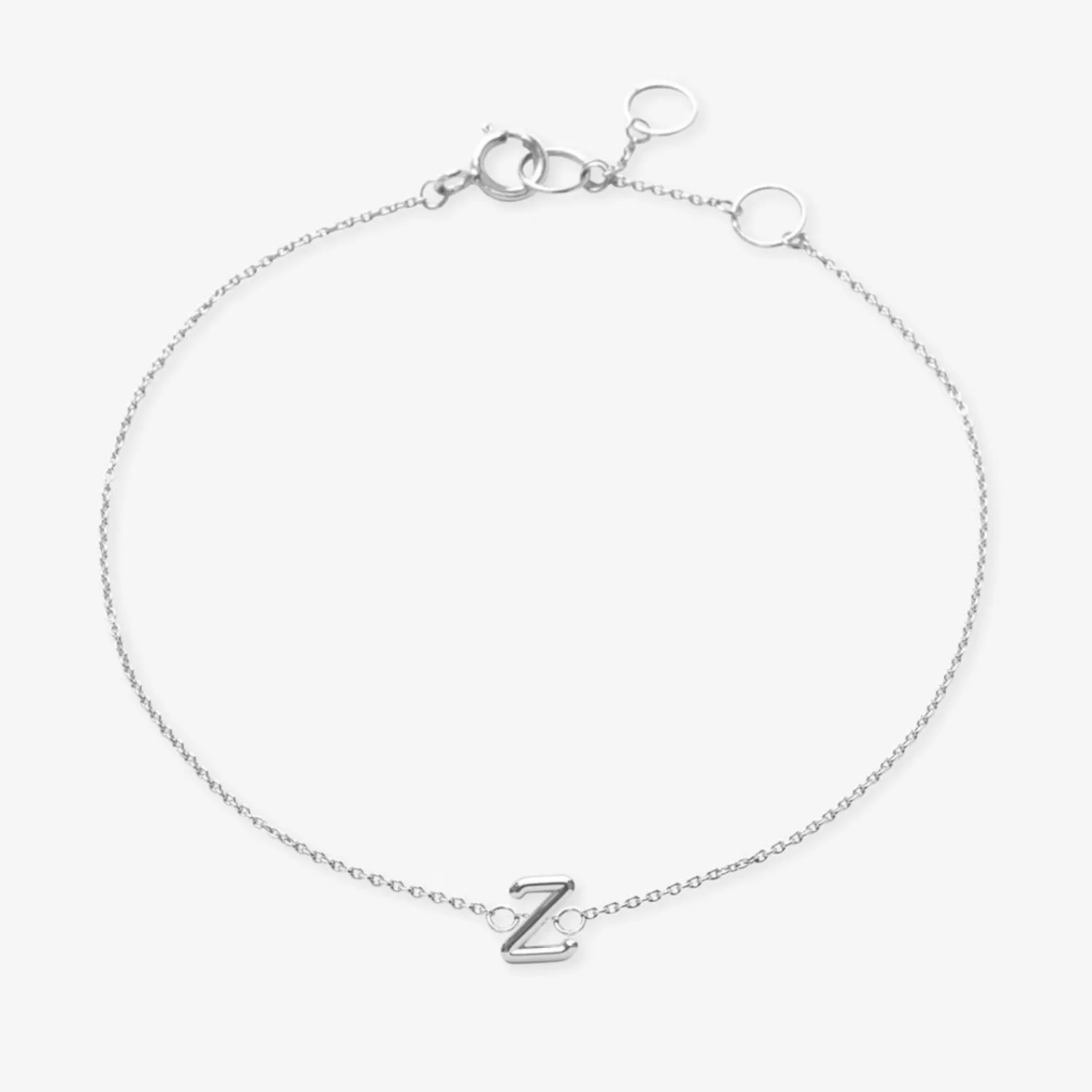 Bracelet chaîne gravée Alkemistry « Love Letter » en or 18K - Personnalisation d'initiale, pièce intemporelle